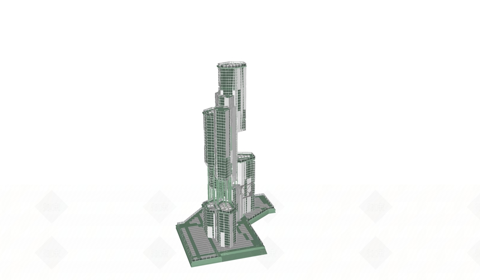 现代风格建筑SU模型下载【ID:1196885198】