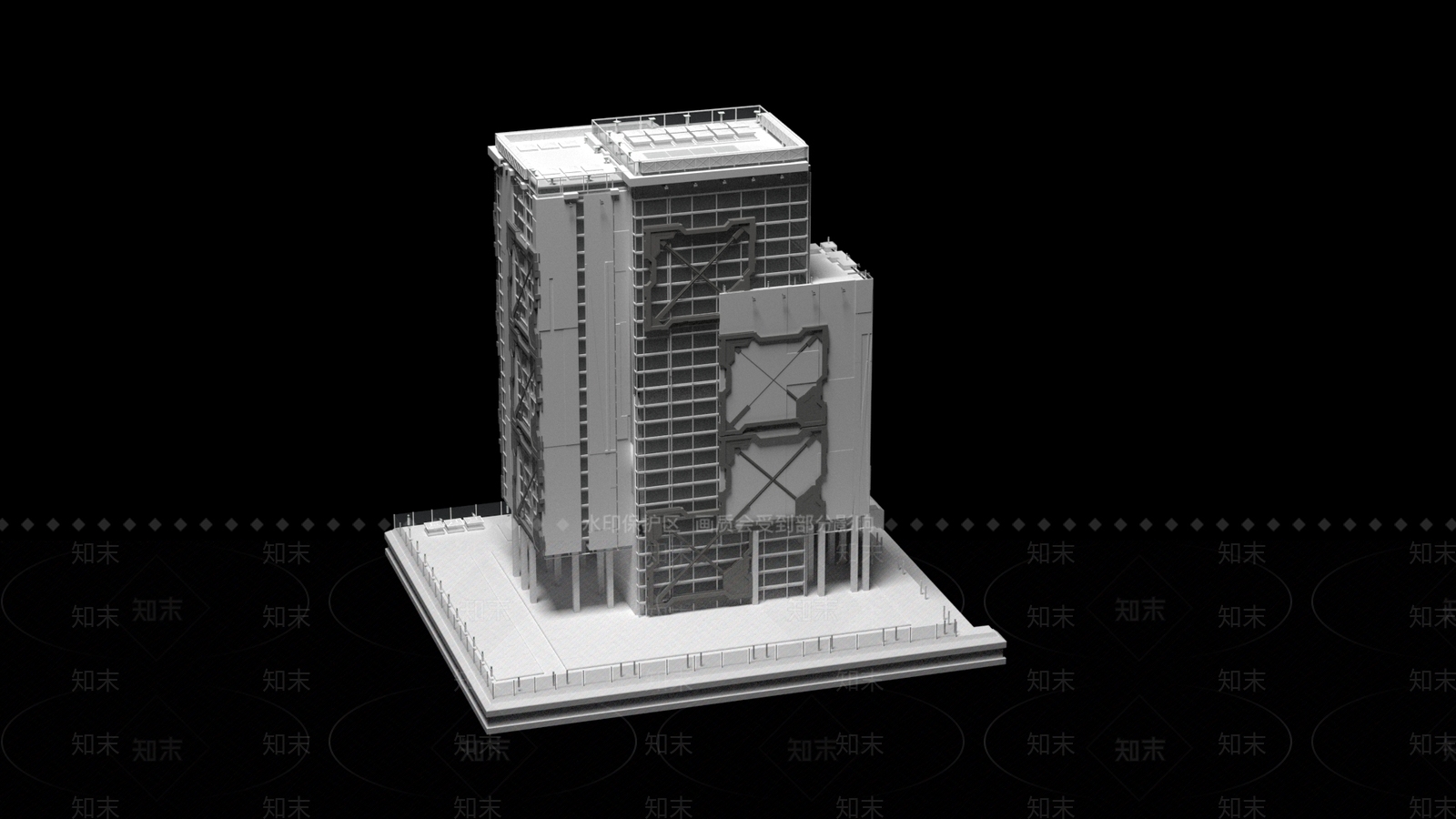现代风格建筑SU模型下载【ID:1196885229】