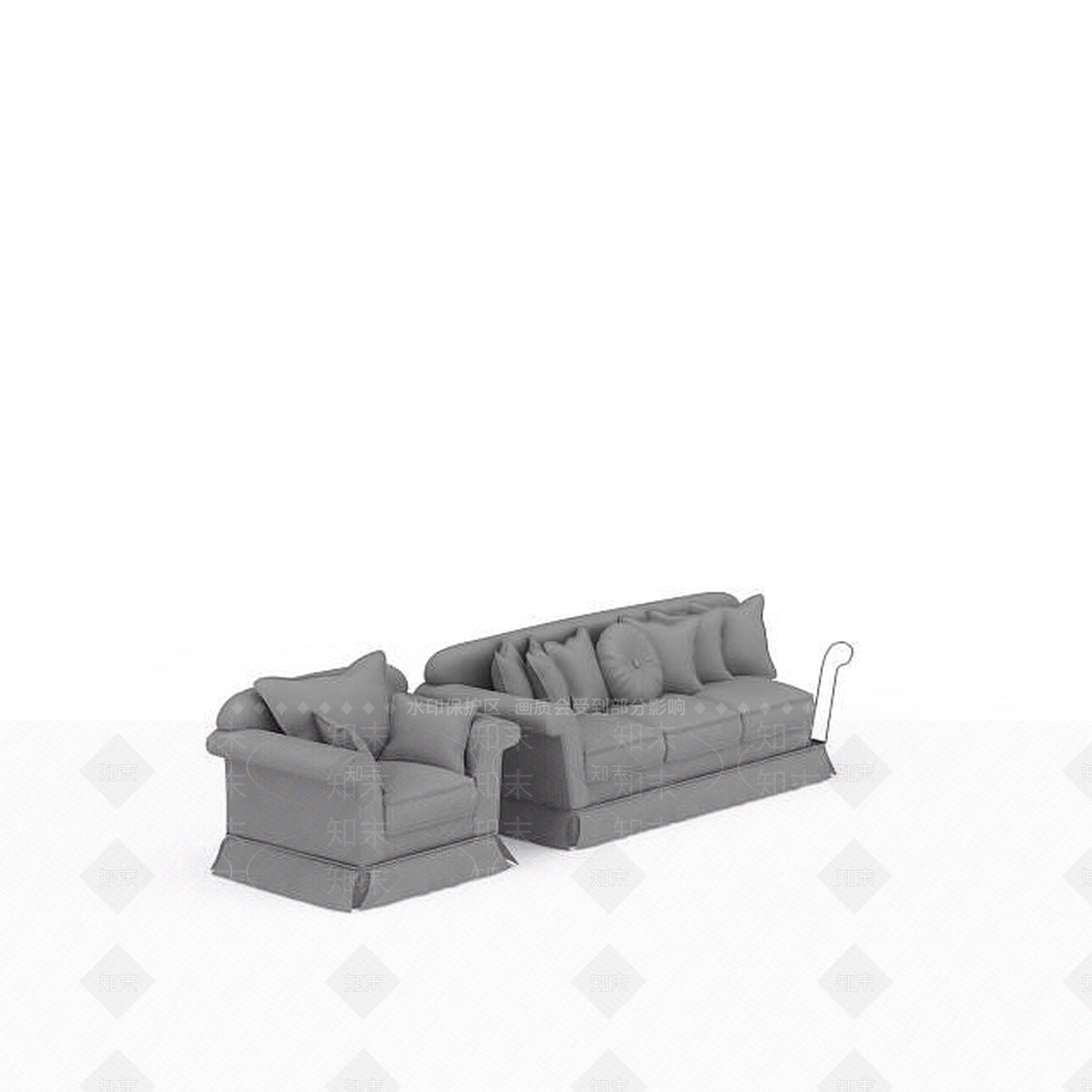 现代简约沙发组合3D模型下载【ID:1196886753】