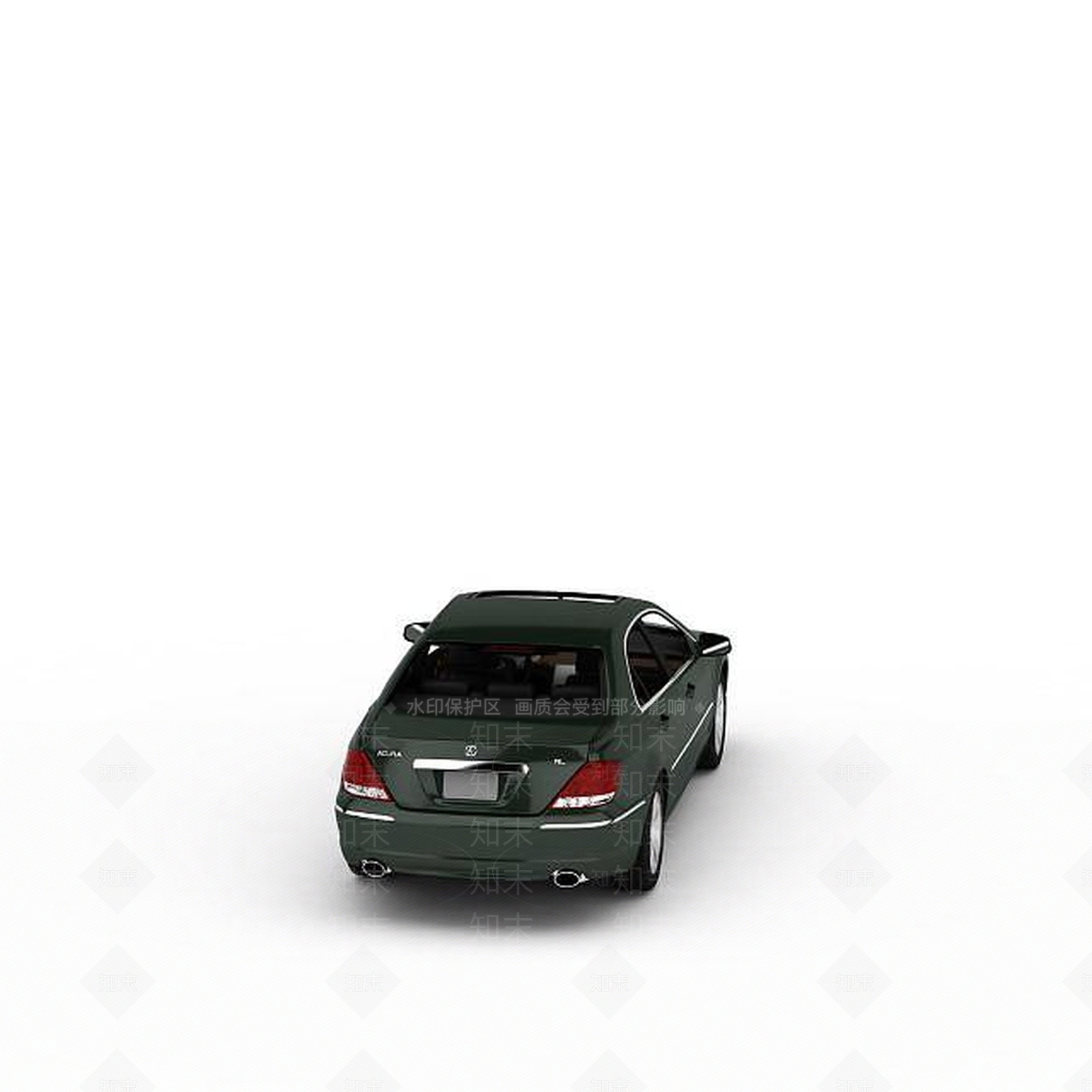 现代墨绿色轿车3D模型下载【ID:1196887607】