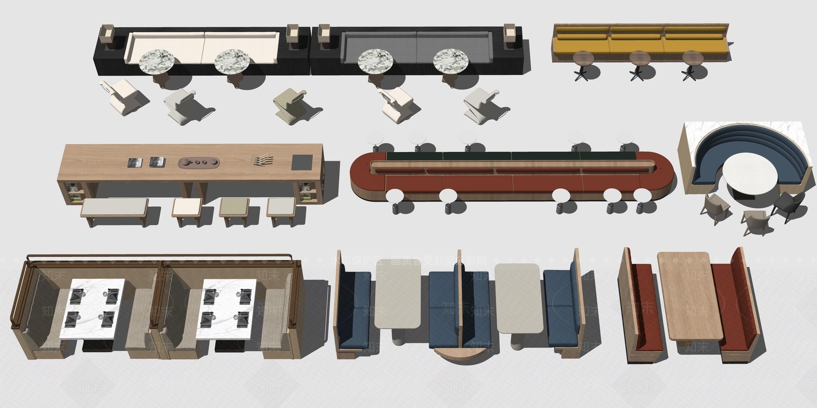 现代工业餐桌椅SU模型下载【ID:1196891180】