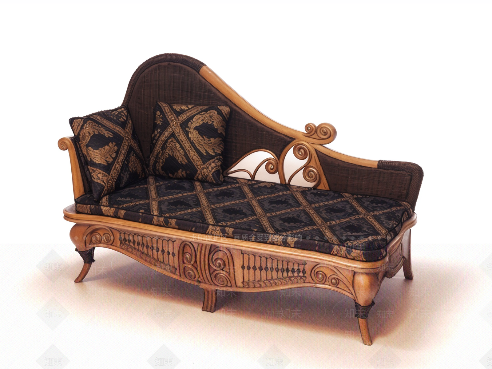 欧式美式贵妃椅SU模型下载【ID:1196889882】