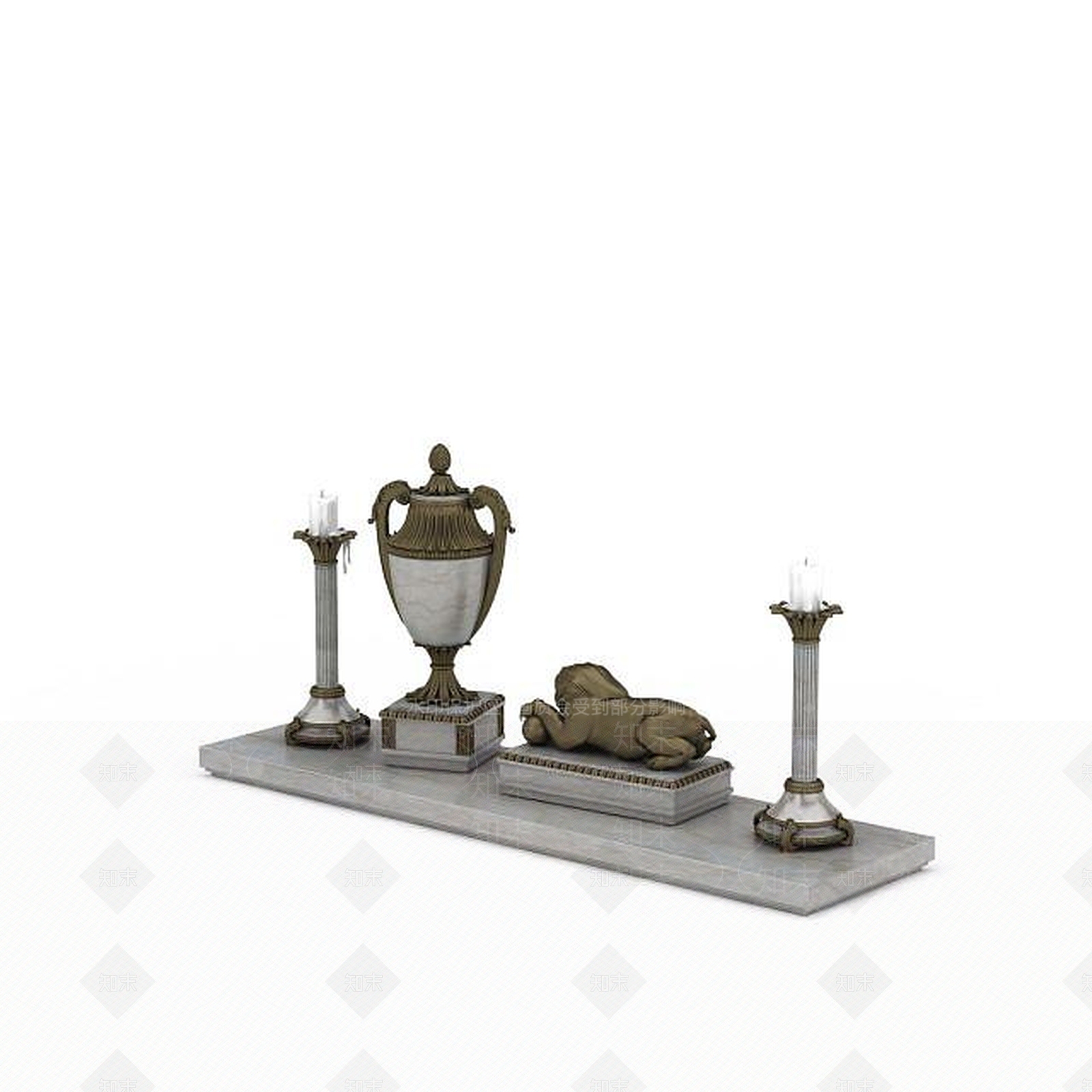 现代复古摆件3D模型下载【ID:1196893213】