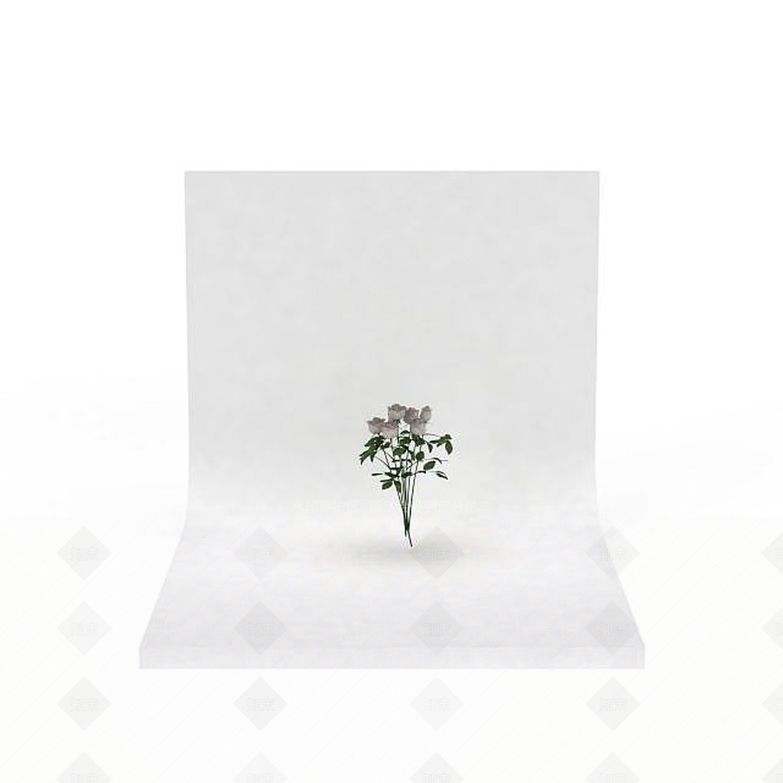 现代玫瑰花3D模型下载【ID:1196895491】