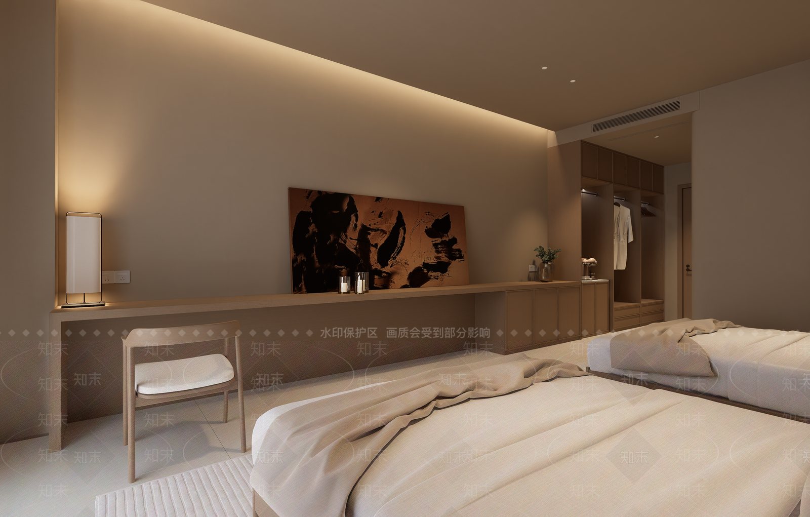 新中式酒店客房SU模型下载【ID:1196896314】