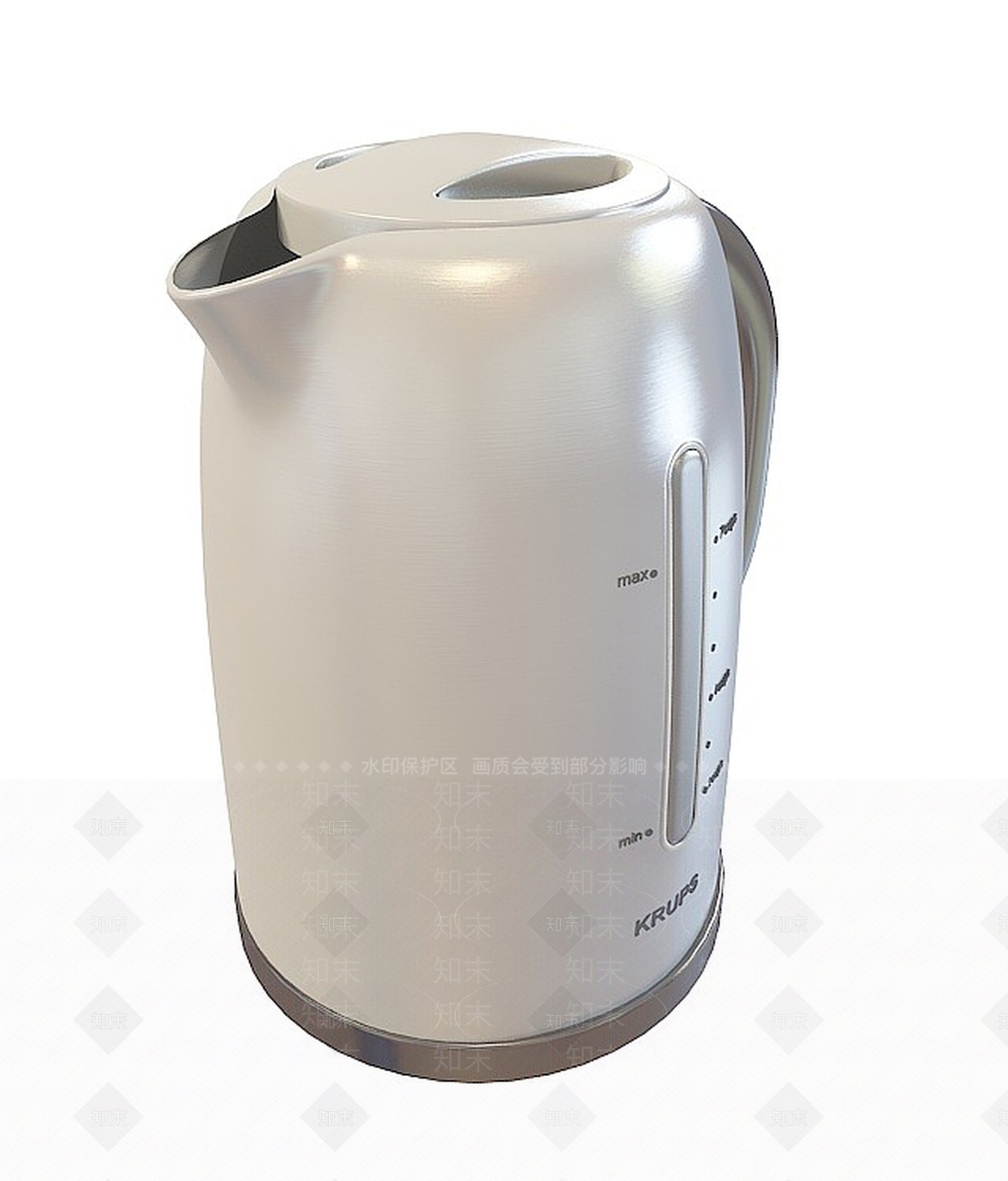 现代高档塑料水壶　3D模型下载【ID:1196897819】