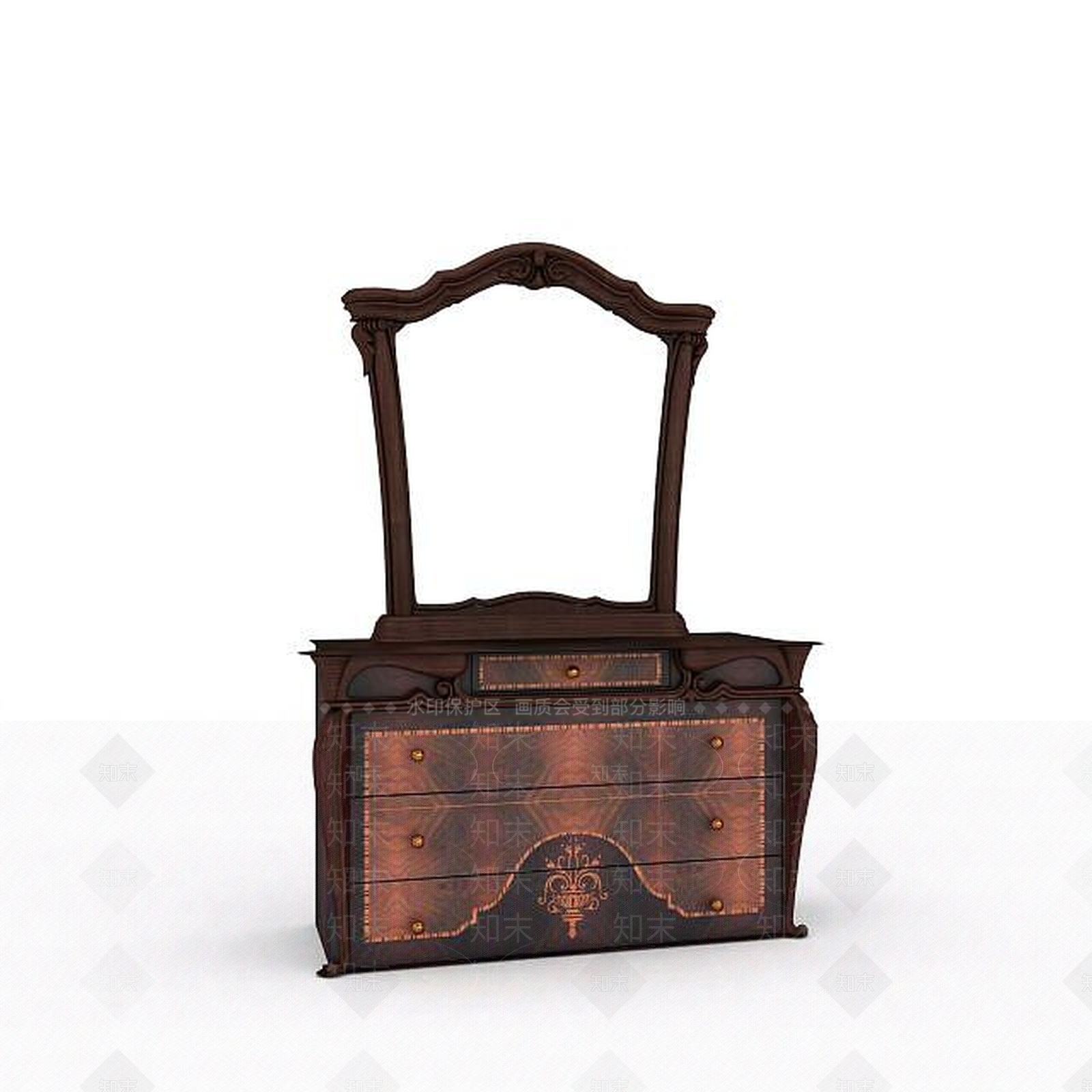 中式化妆台3D模型下载【ID:1196898820】