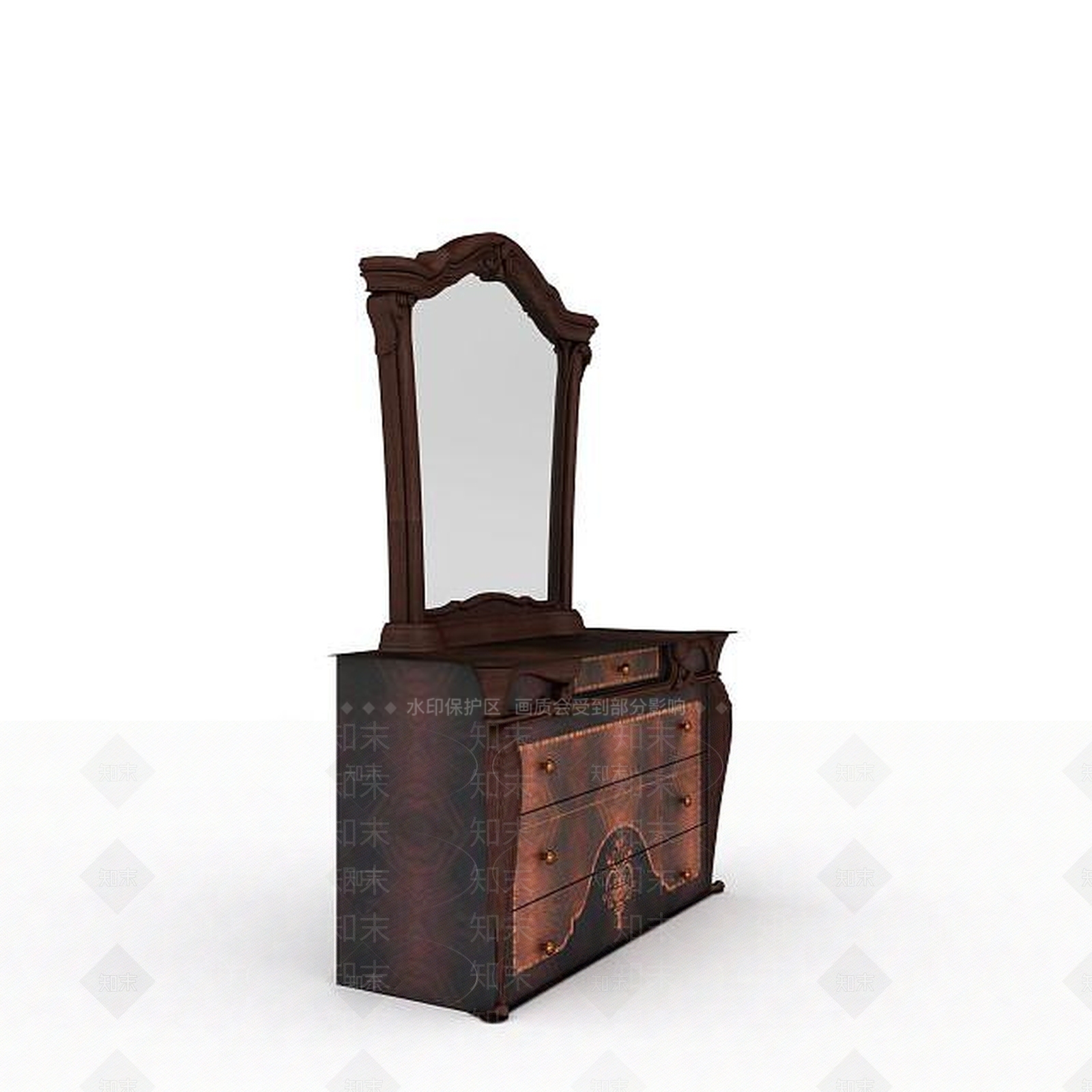 中式化妆台3D模型下载【ID:1196898820】
