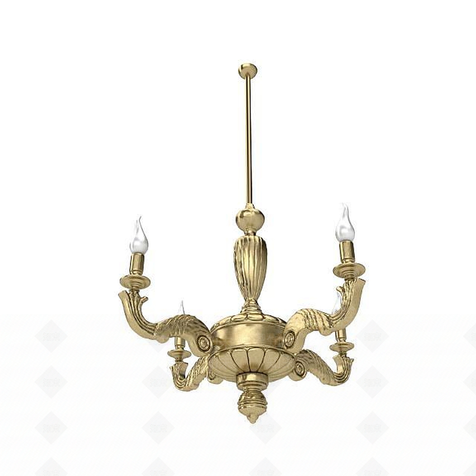 现代金属蜡烛灯3D模型下载【ID:1196898935】