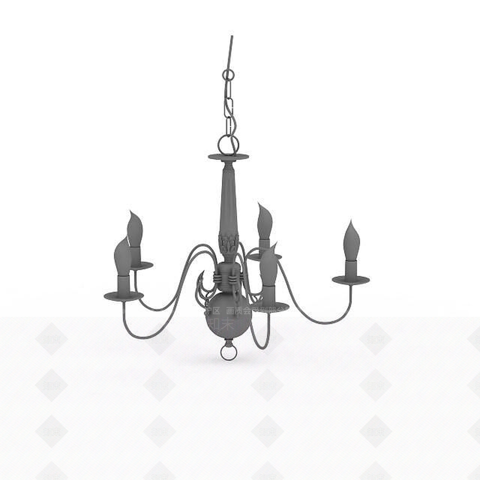 现代创意蜡烛吊灯3D模型下载【ID:1196899375】