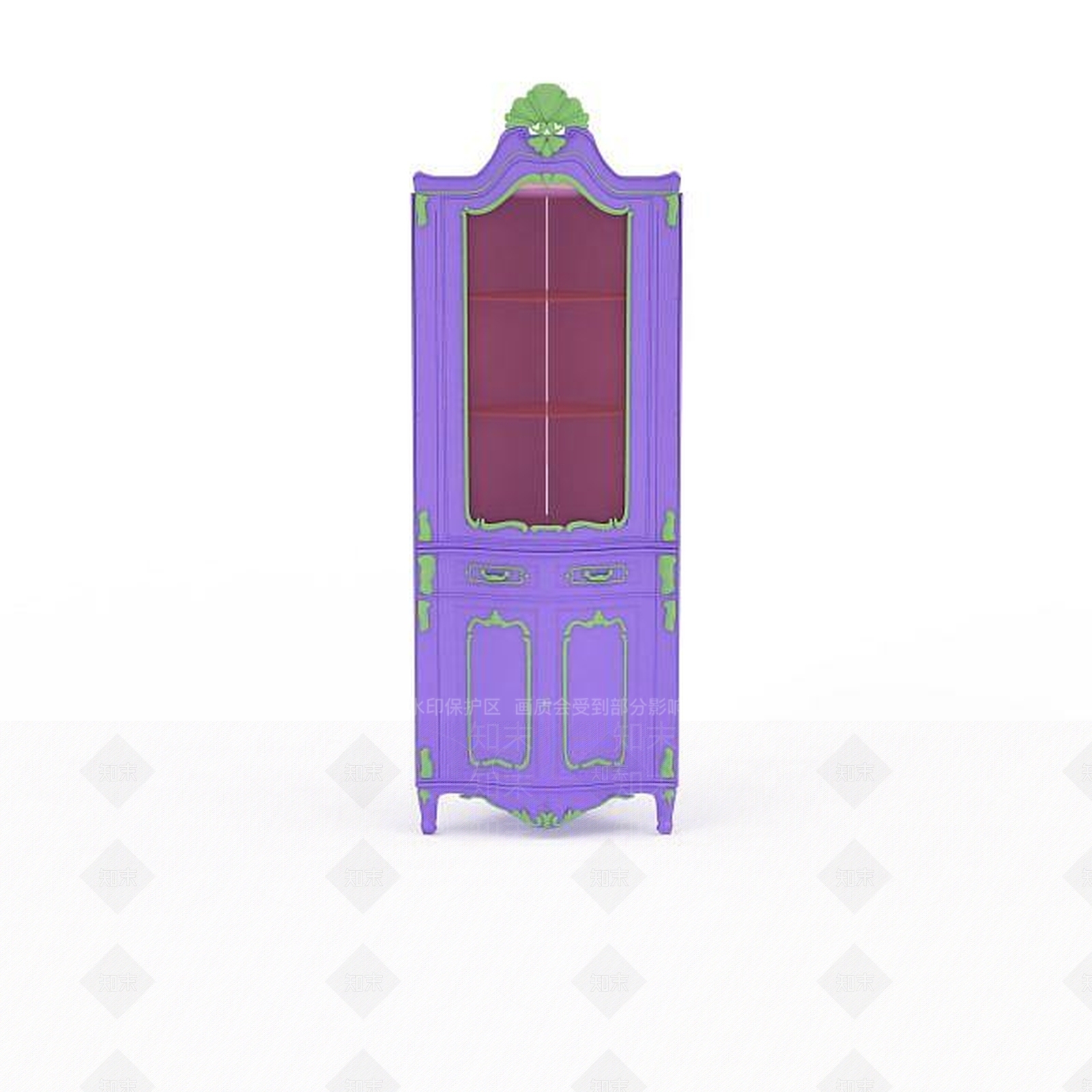 现代创意紫色壁橱3D模型下载【ID:1196899831】