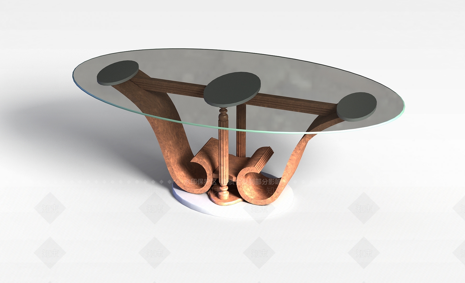 现代玻璃桌3D模型下载【ID:1196900059】