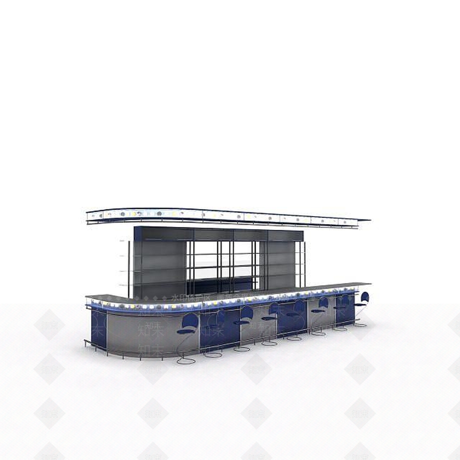 现代餐厅桌子3D模型下载【ID:1196900112】