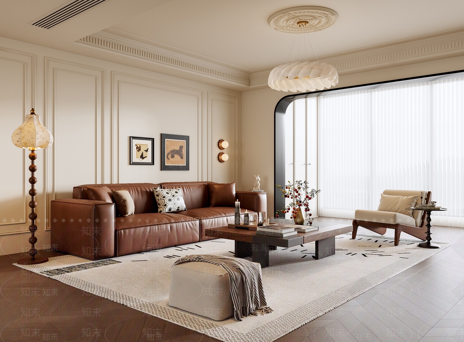 法式中古家居客厅SU模型下载【ID:1196900363】