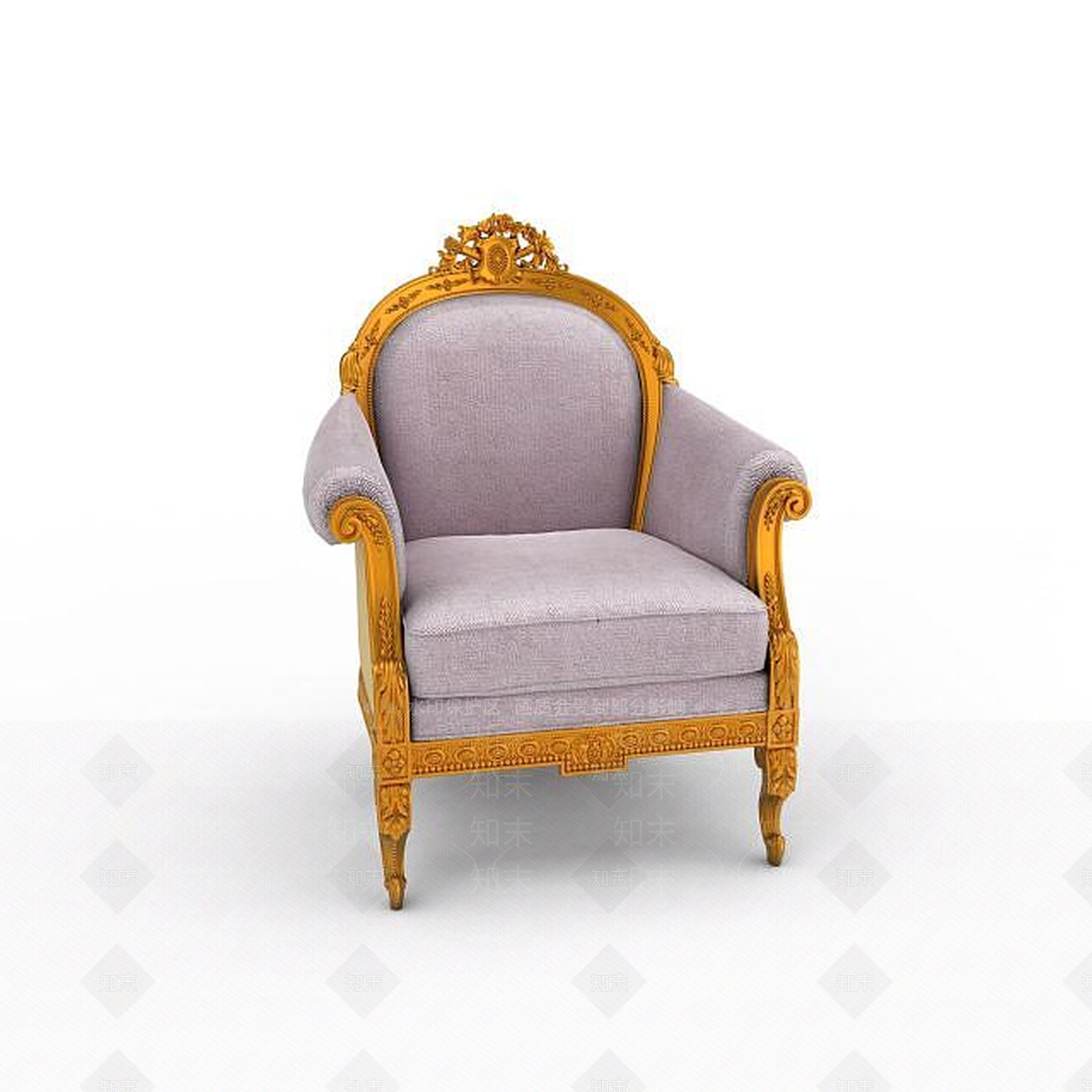 欧式古典欧式单人沙发3D模型下载【ID:1196900937】