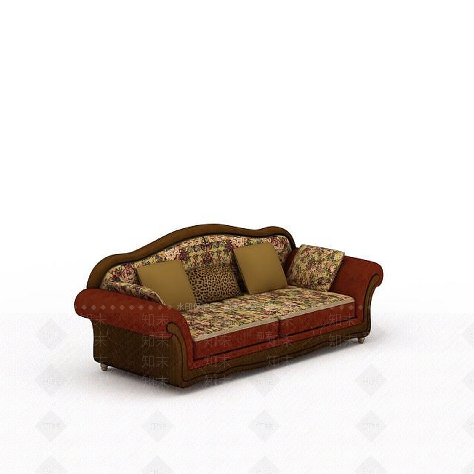 现代布艺沙发3D模型下载【ID:1196902632】