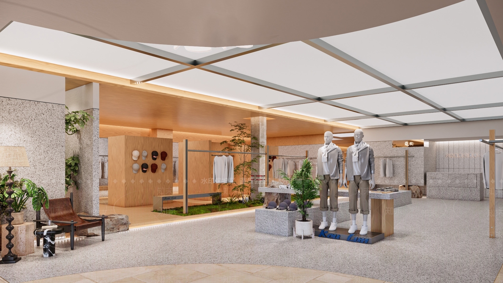 现代简约服装店SU模型下载【ID:1196904217】