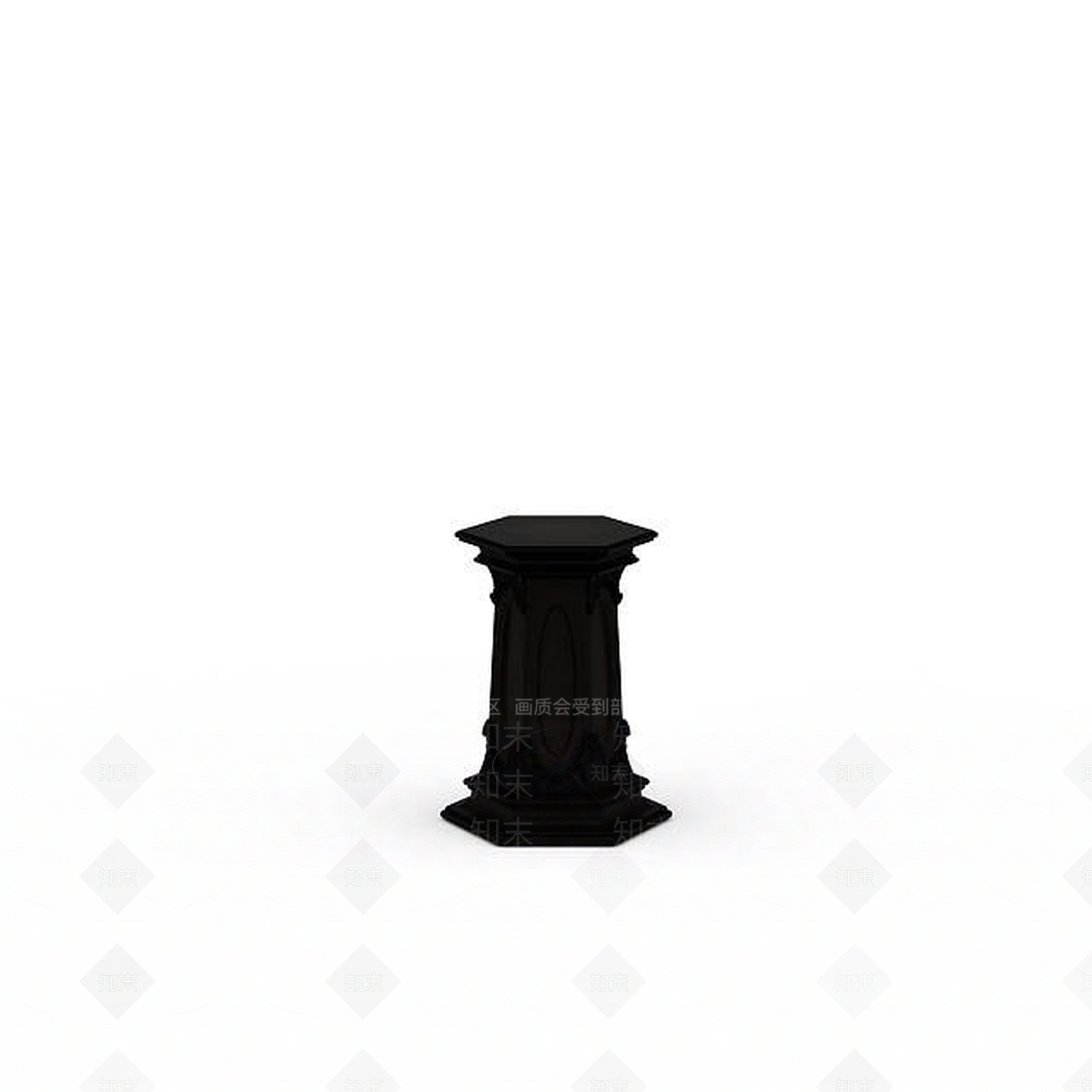 现代六角柱子3D模型下载【ID:1196903833】