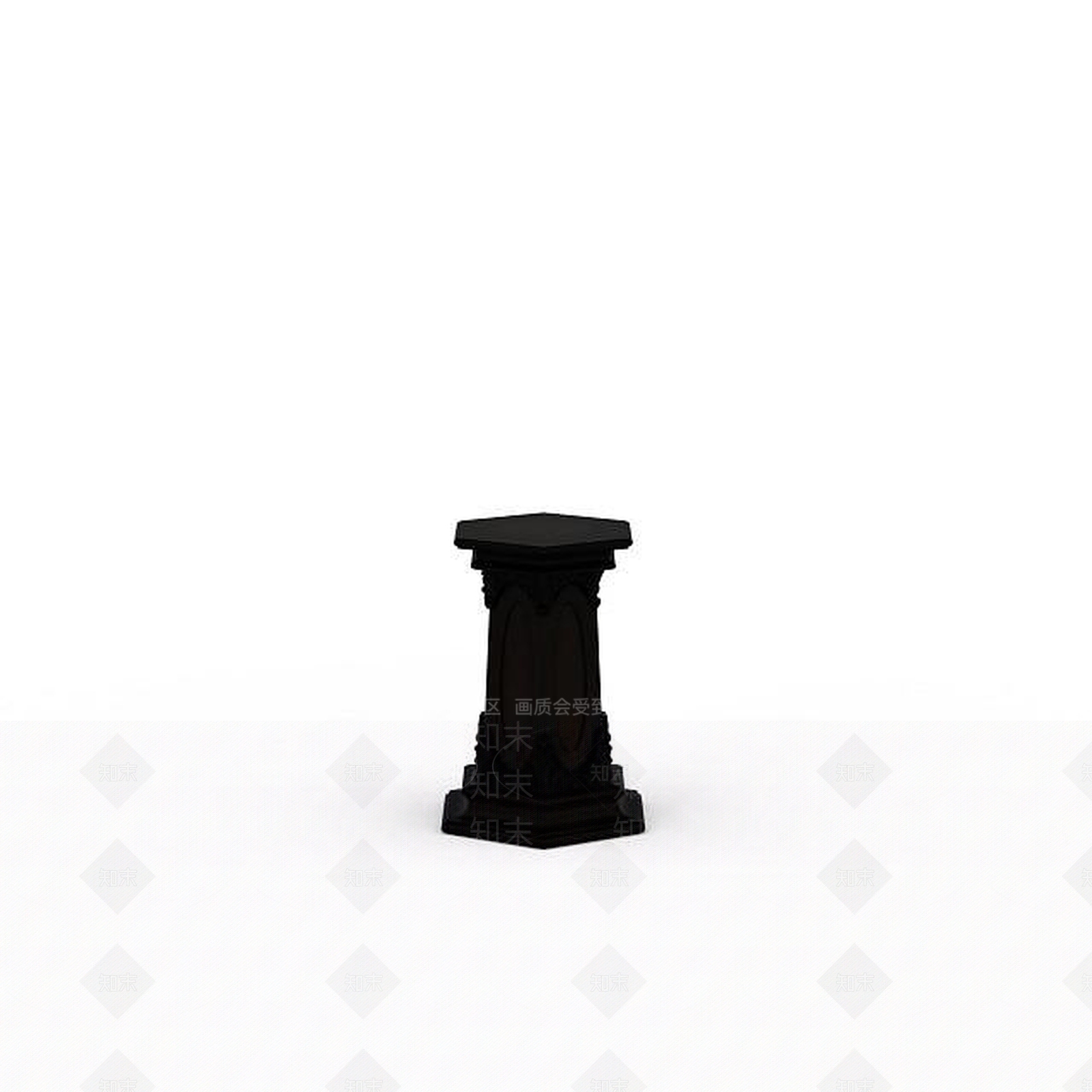 现代六角柱子3D模型下载【ID:1196903833】