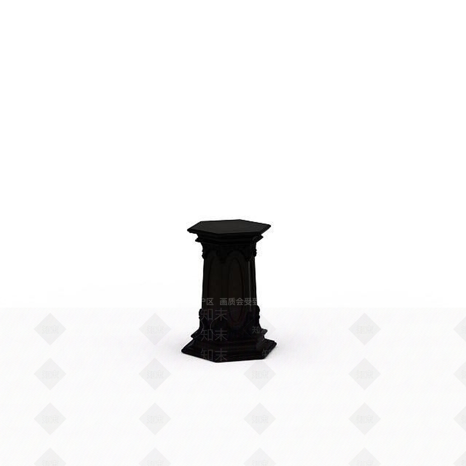 现代六角柱子3D模型下载【ID:1196903833】