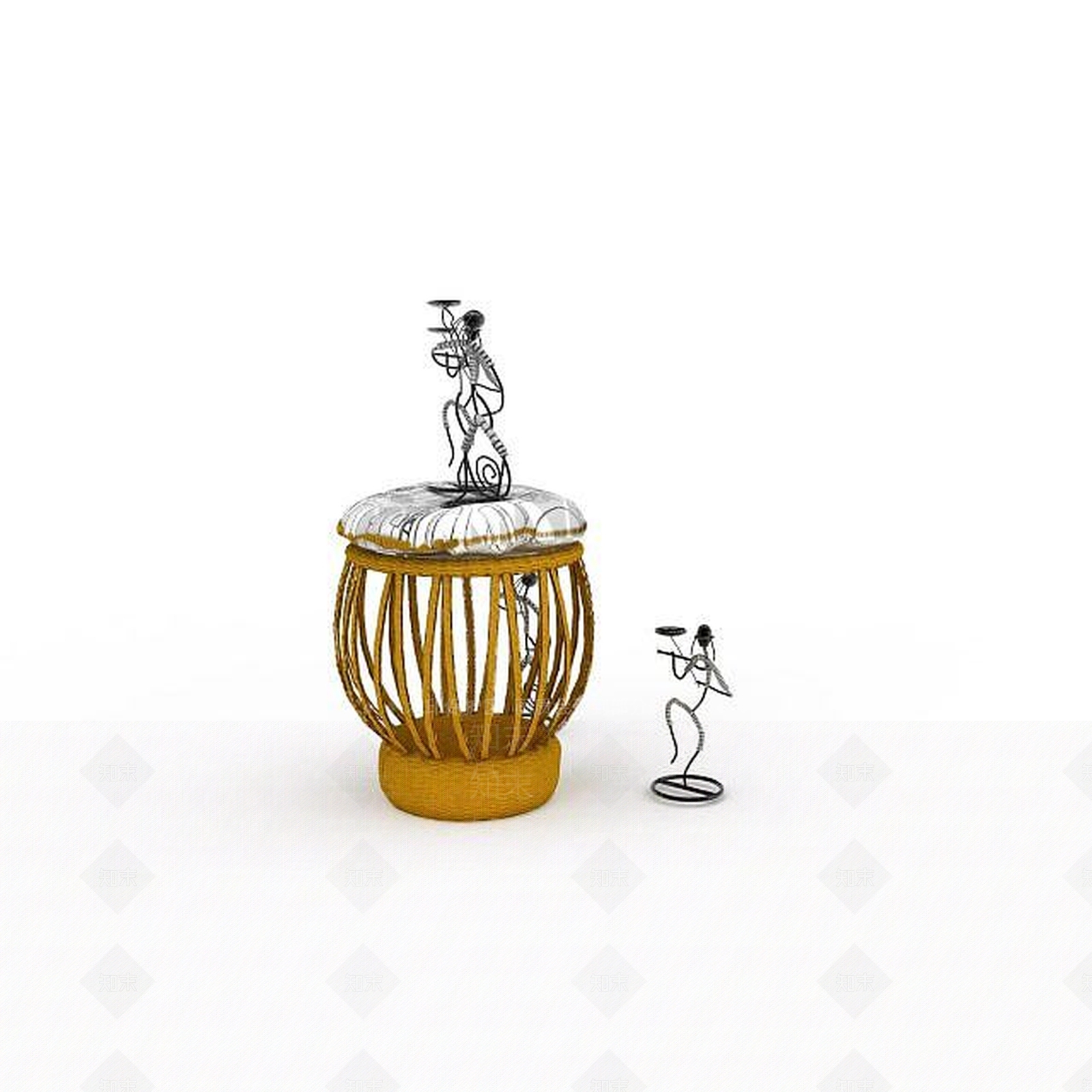中式艺术摆件3D模型下载【ID:1196903874】