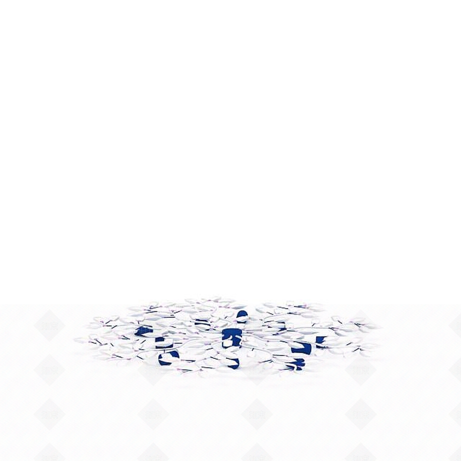 现代蓝白色地毯3D模型下载【ID:1196906411】
