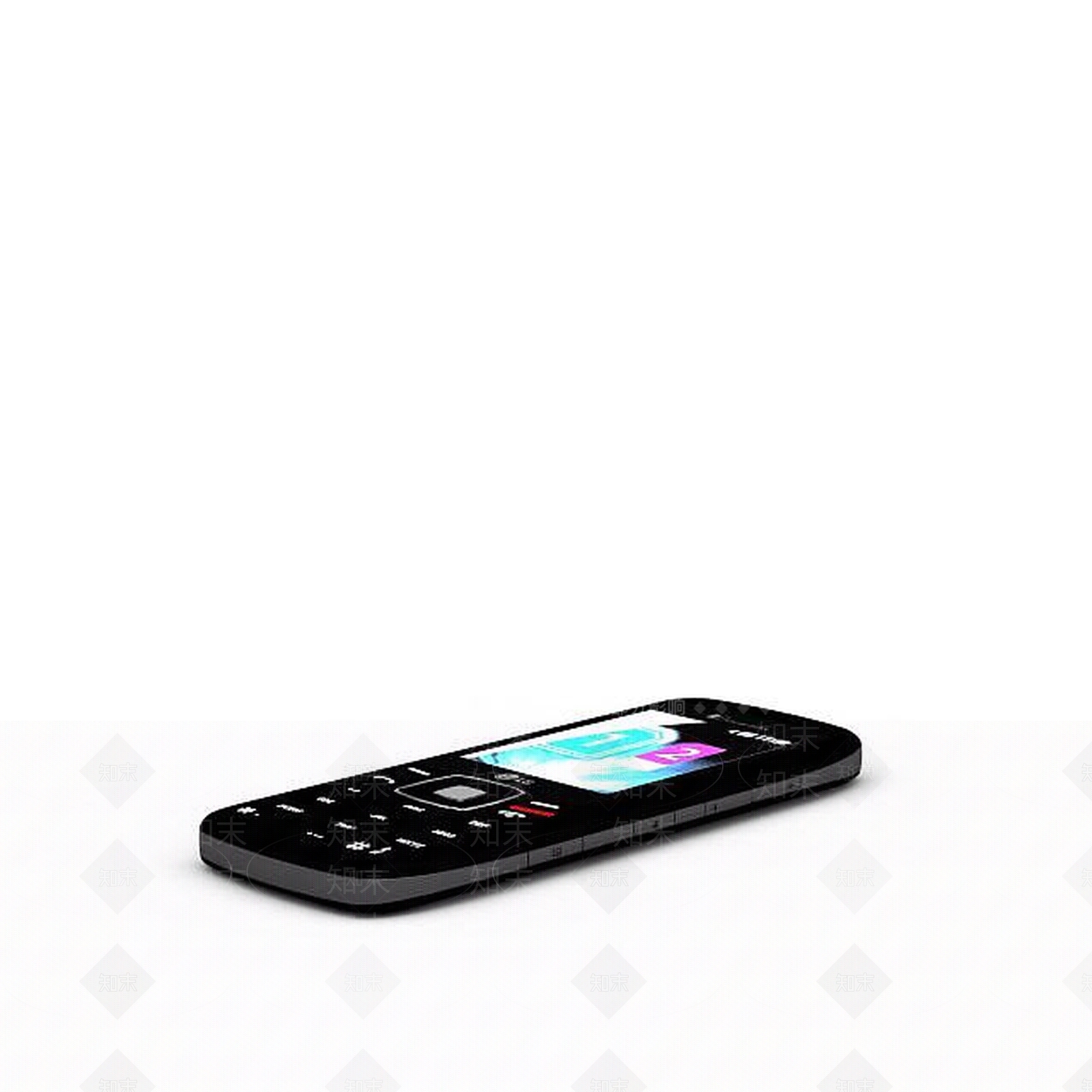 现代黑色手机3D模型下载【ID:1196906749】