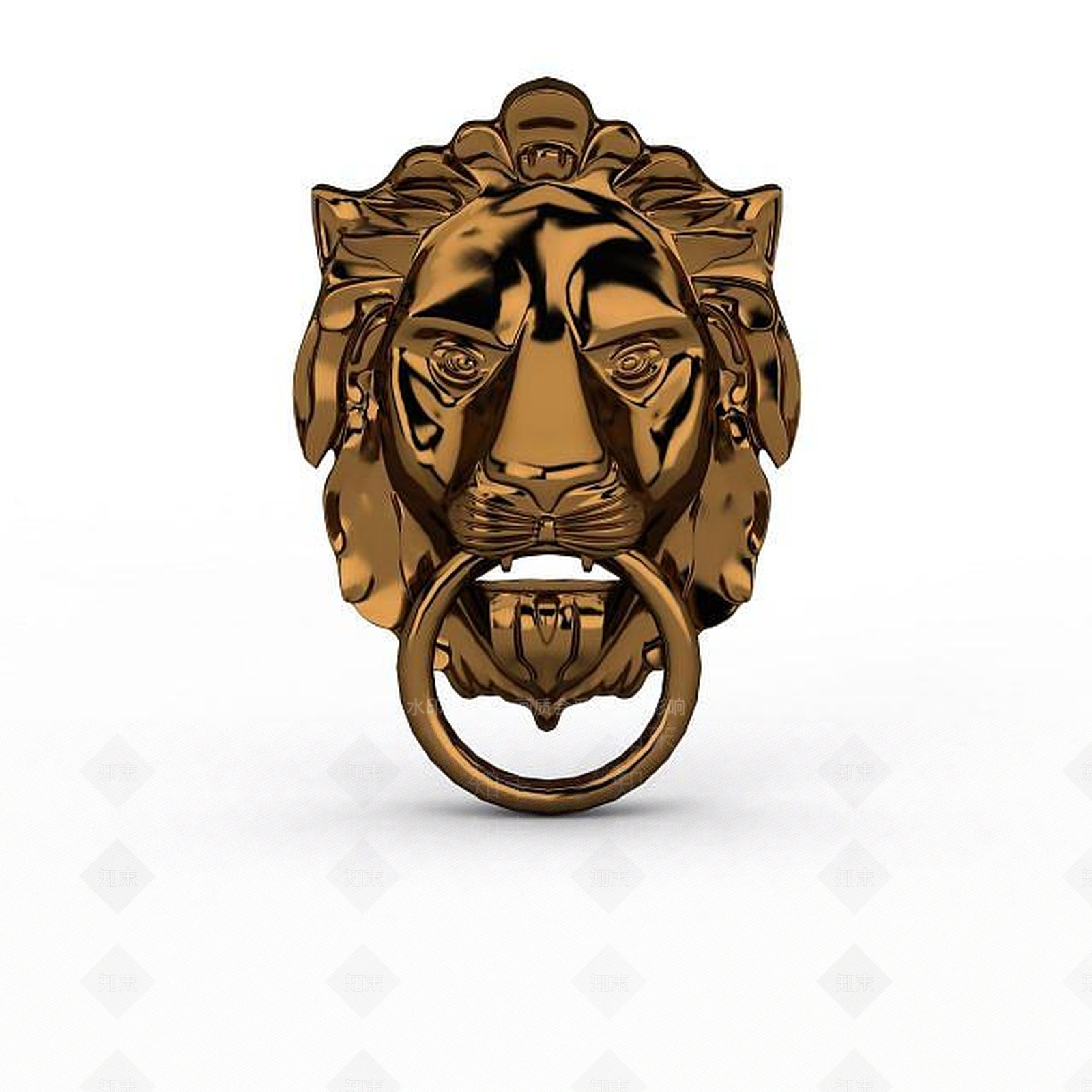 现代狮子头像门环3D模型下载【ID:1196907293】