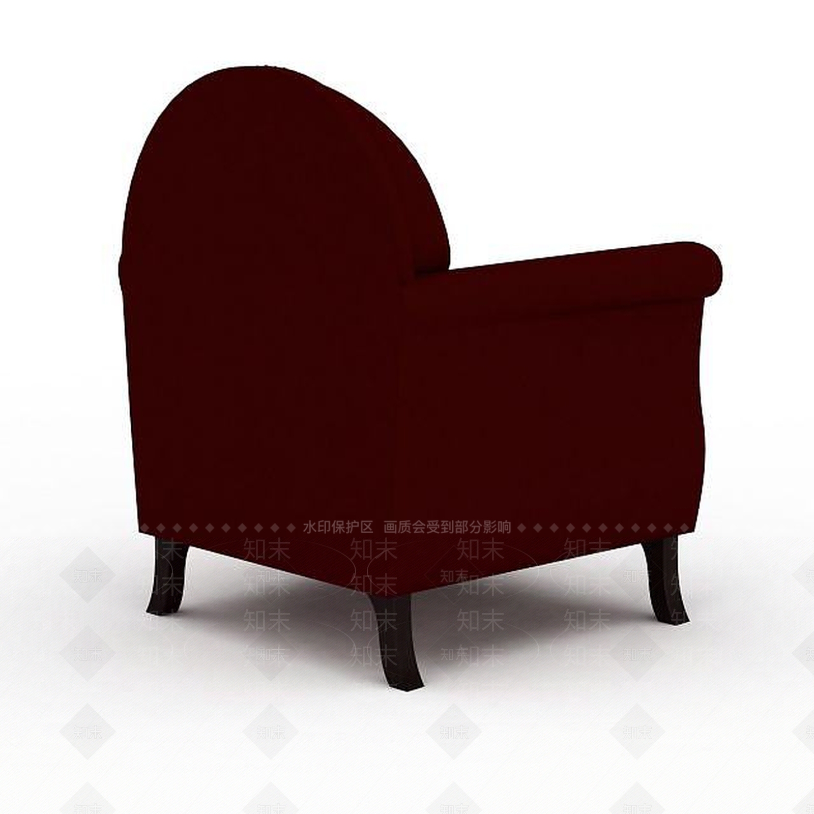 现代红色单人沙发3D模型下载【ID:1196907789】