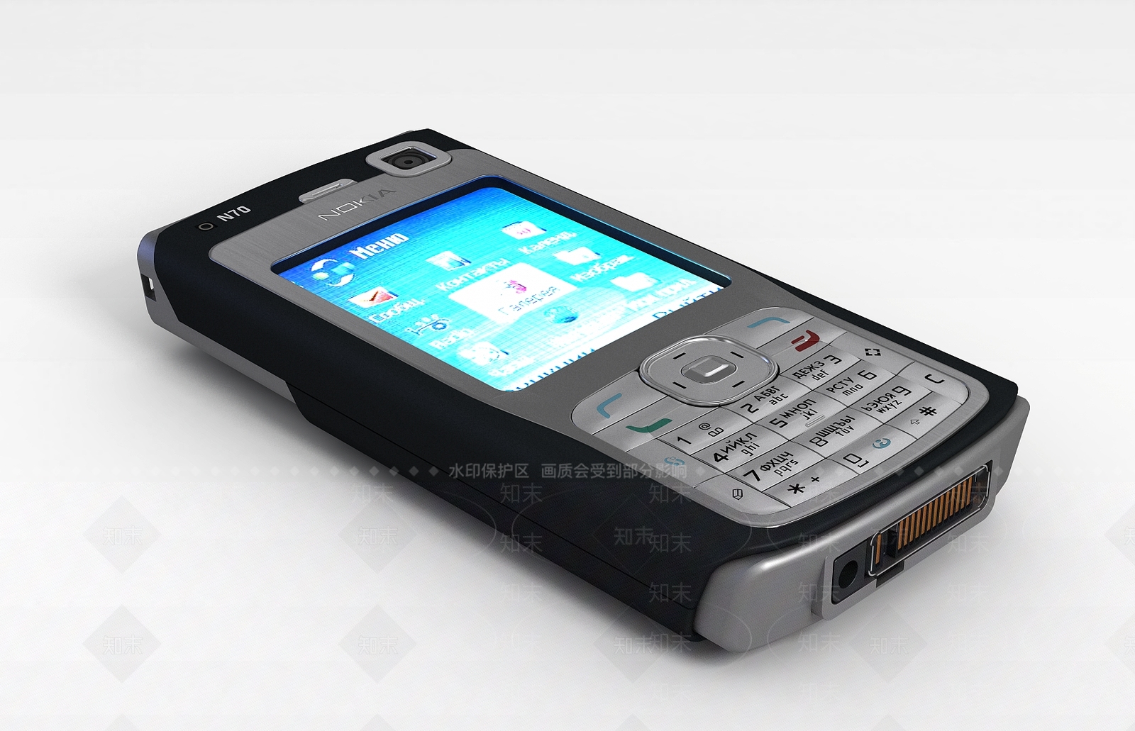 现代时尚灰黑色手机3D模型下载【ID:1196909472】