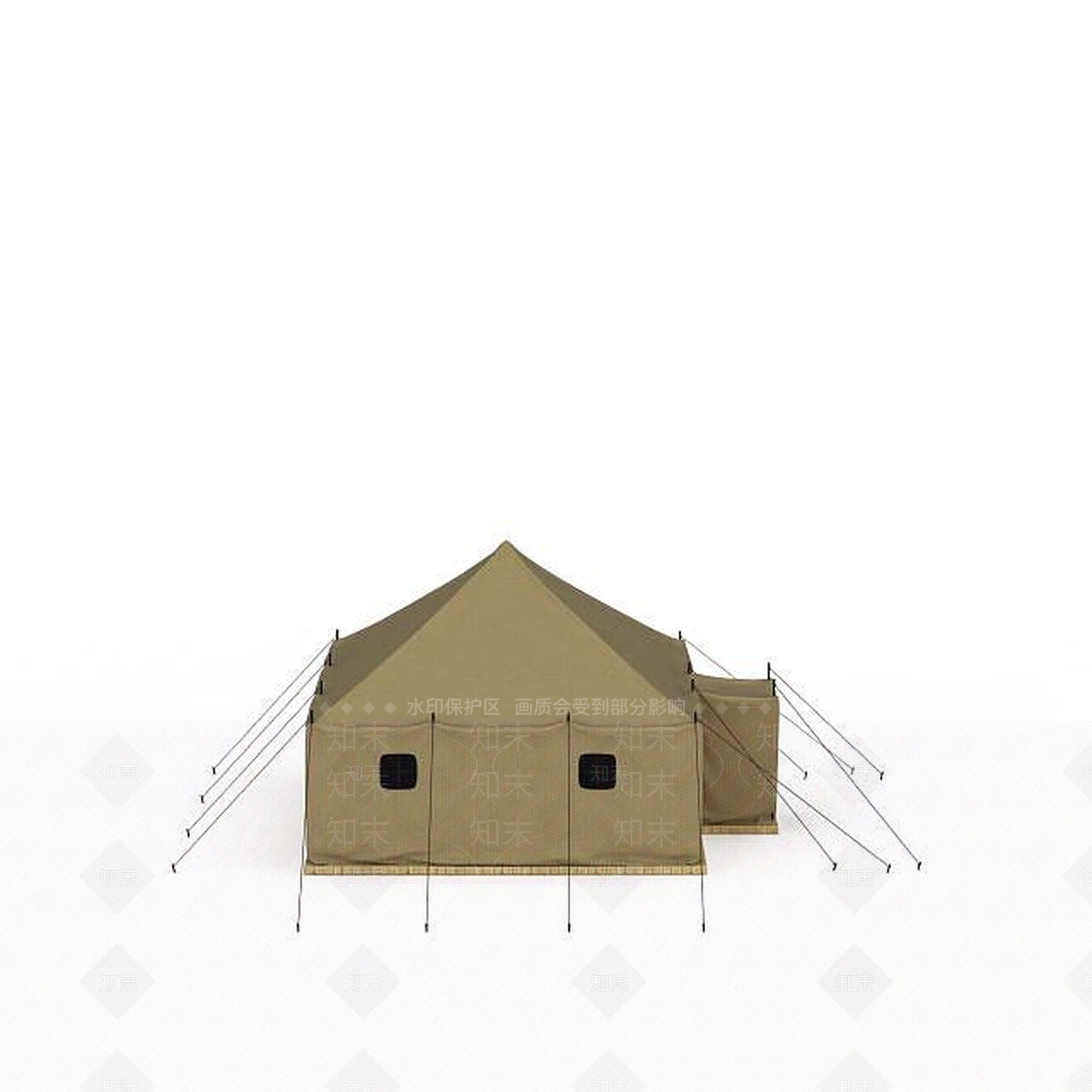 现代土色帐篷3D模型下载【ID:1196910106】
