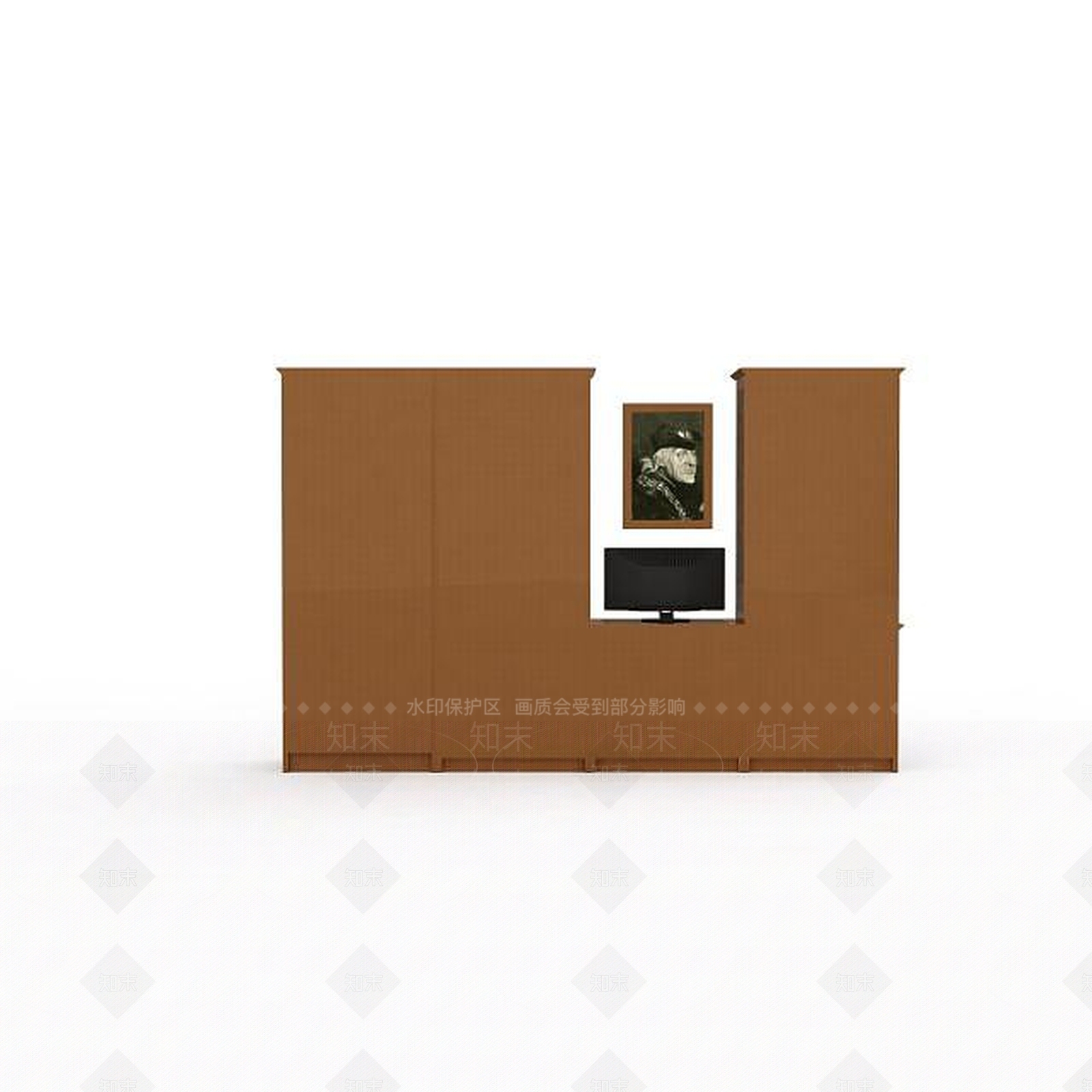 现代客厅展示柜3D模型下载【ID:1196911284】