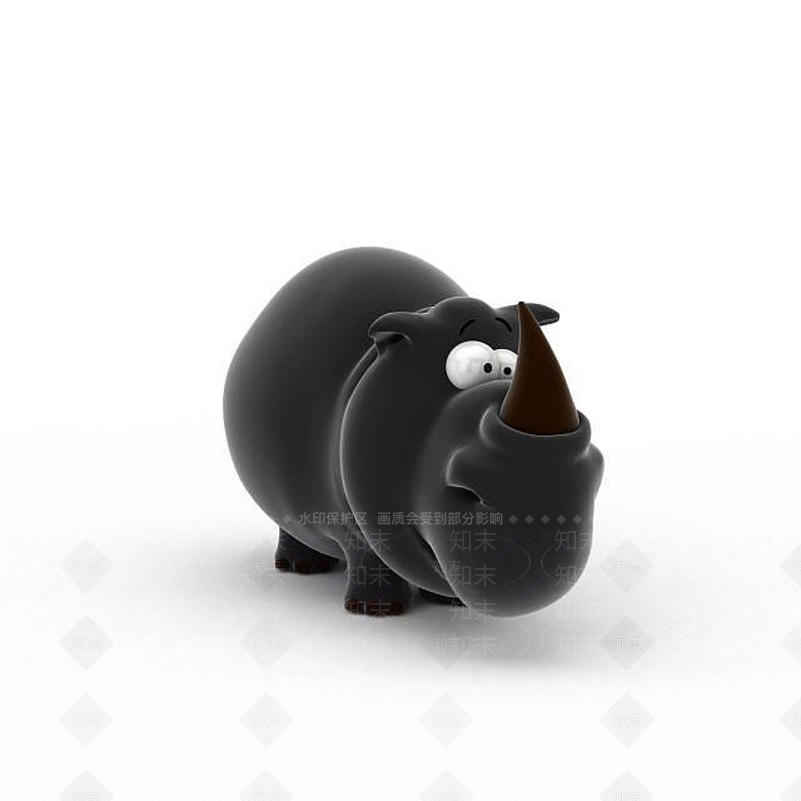 现代犀牛造型摆件3D模型下载【ID:1196911474】
