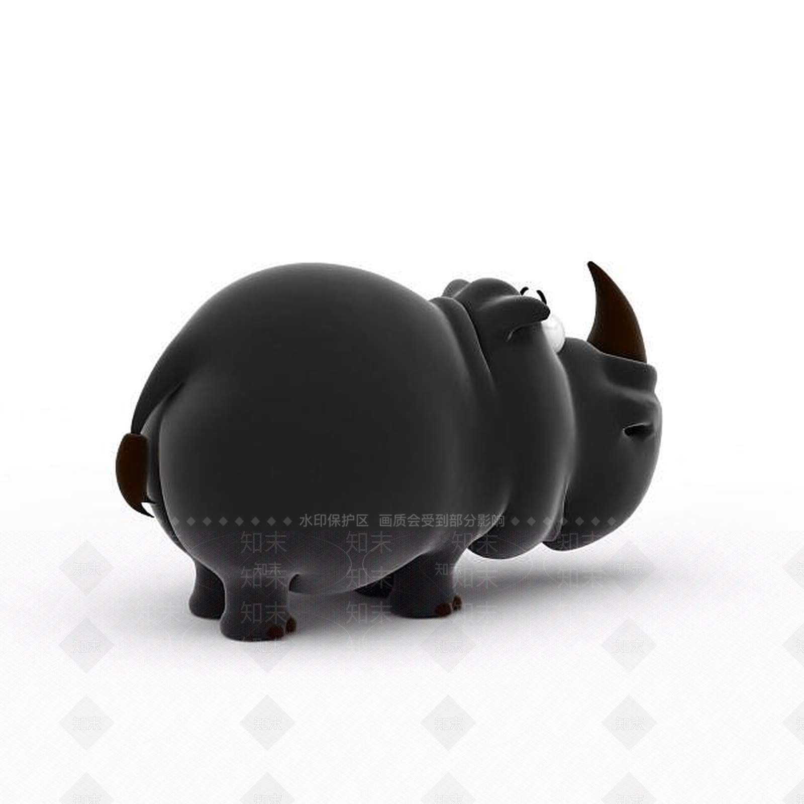 现代犀牛造型摆件3D模型下载【ID:1196911474】