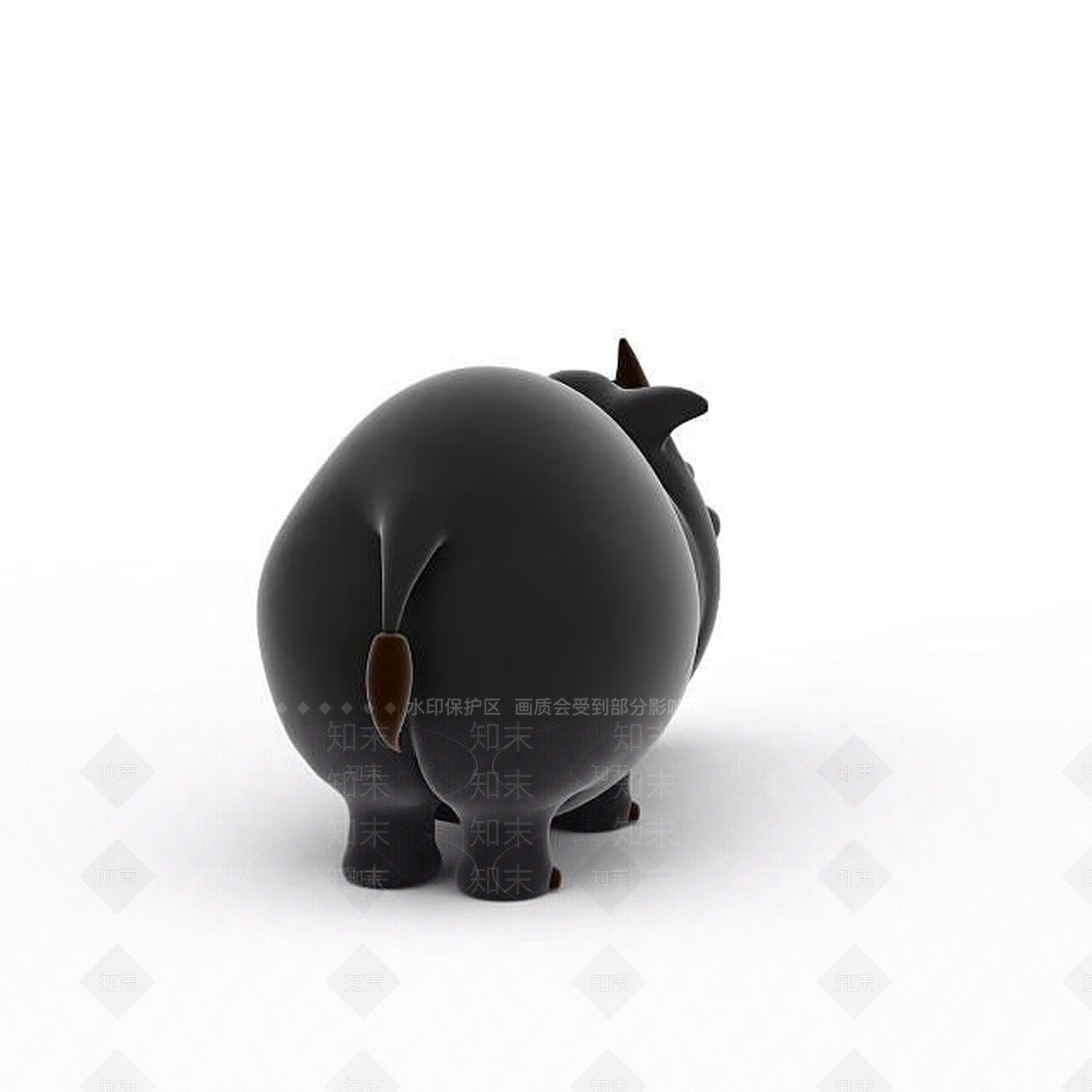 现代犀牛造型摆件3D模型下载【ID:1196911474】