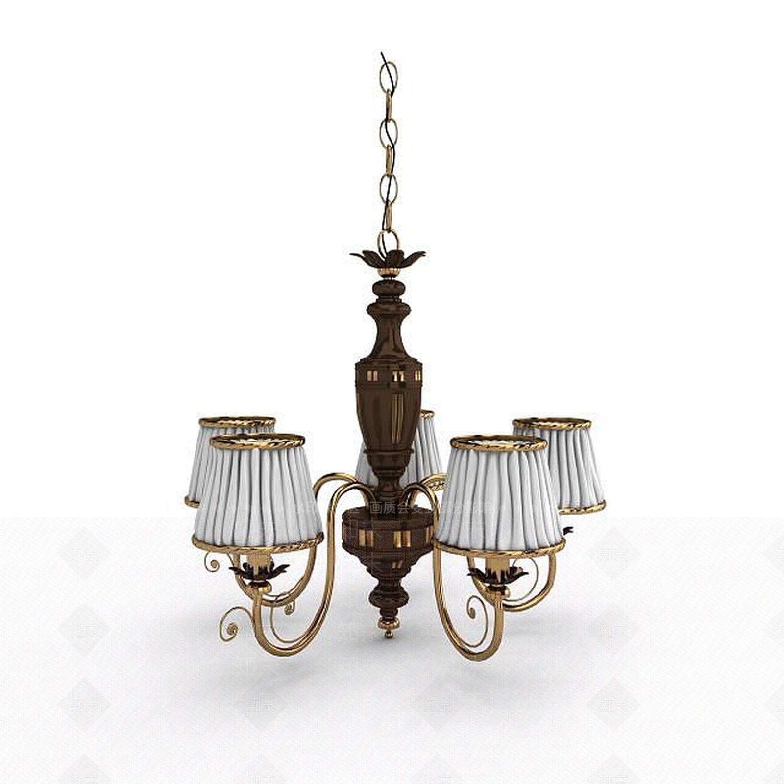 欧式古典欧式客厅吊灯3D模型下载【ID:1196911407】