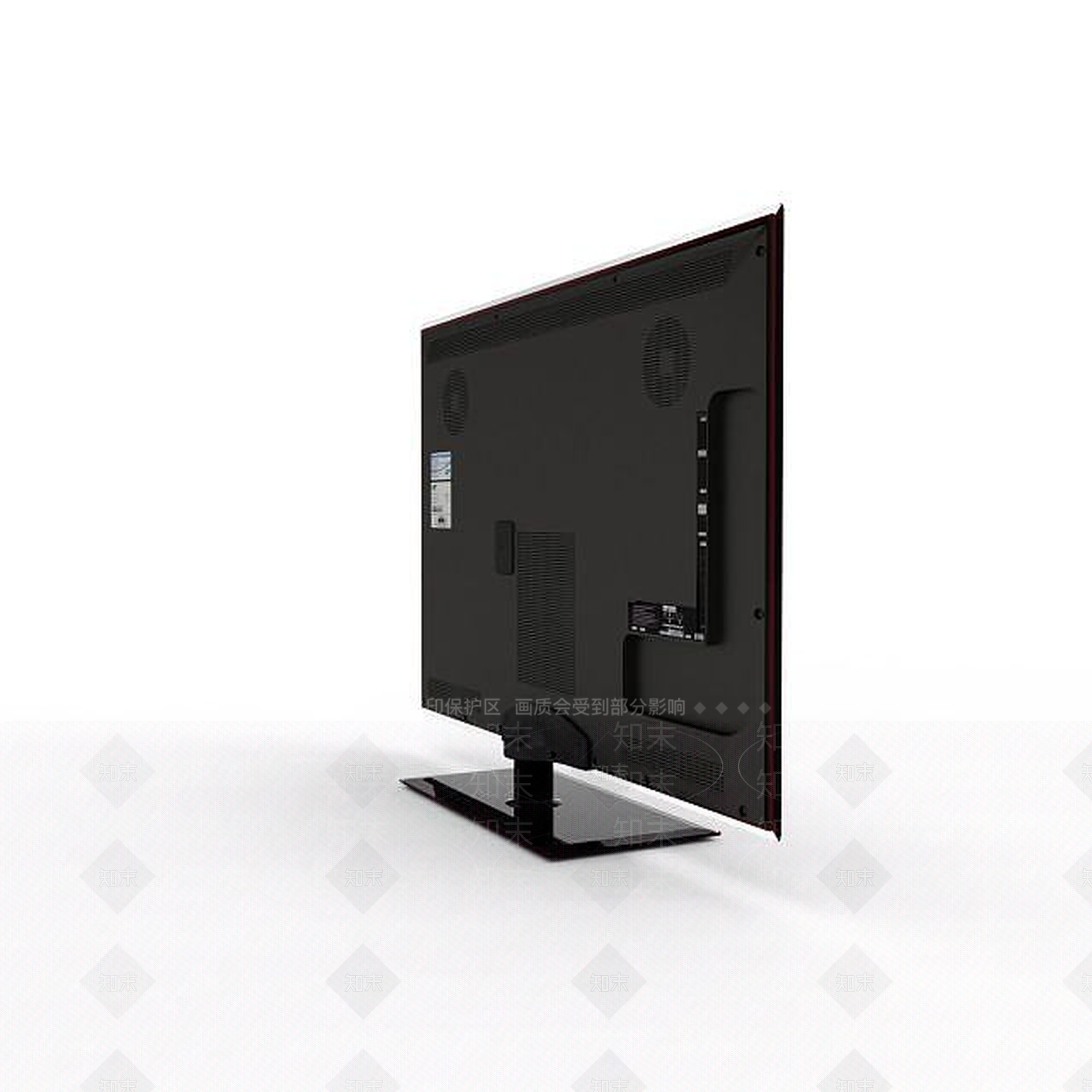 现代电视3D模型渲染效果图