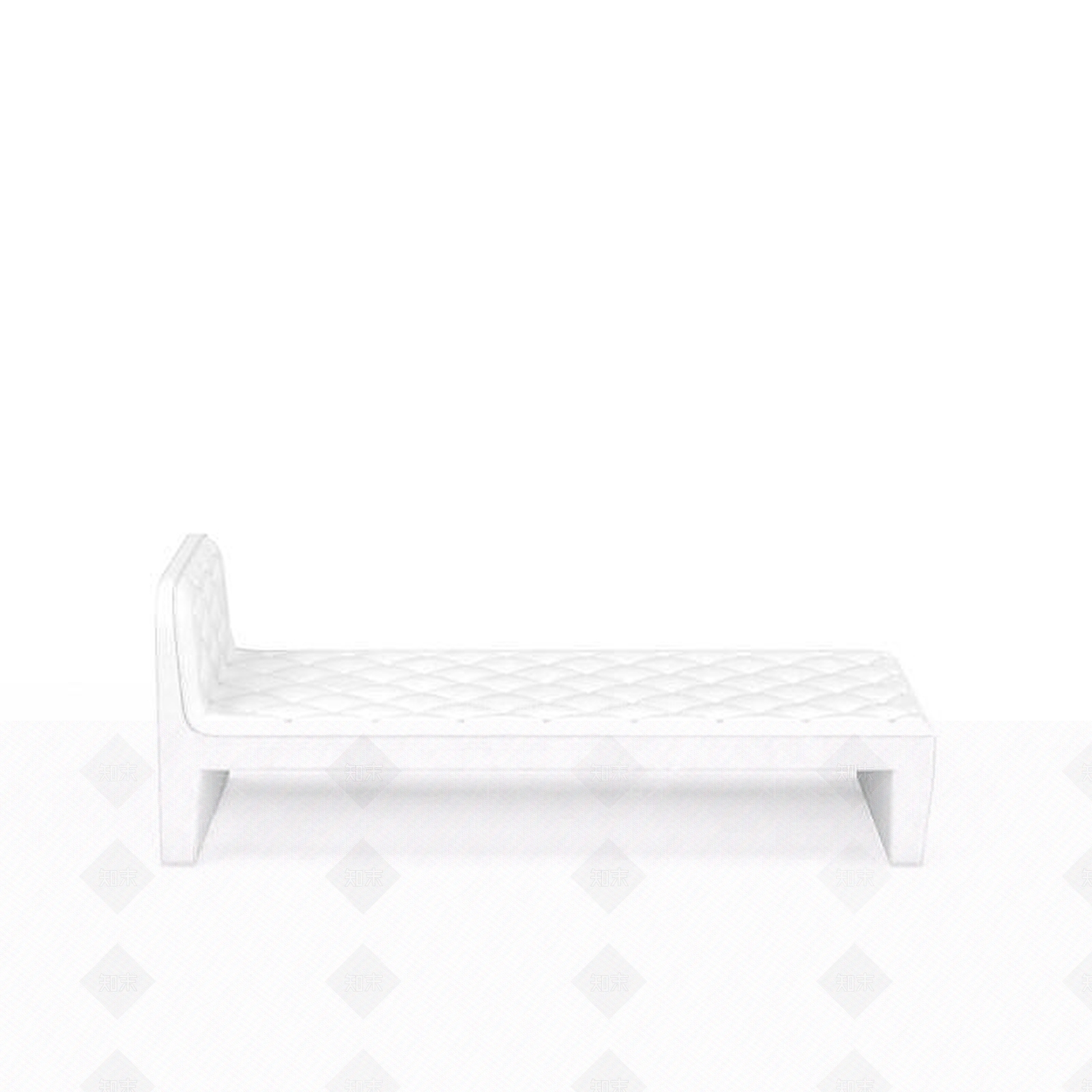 现代白色沙发床3D模型下载【ID:1196912597】