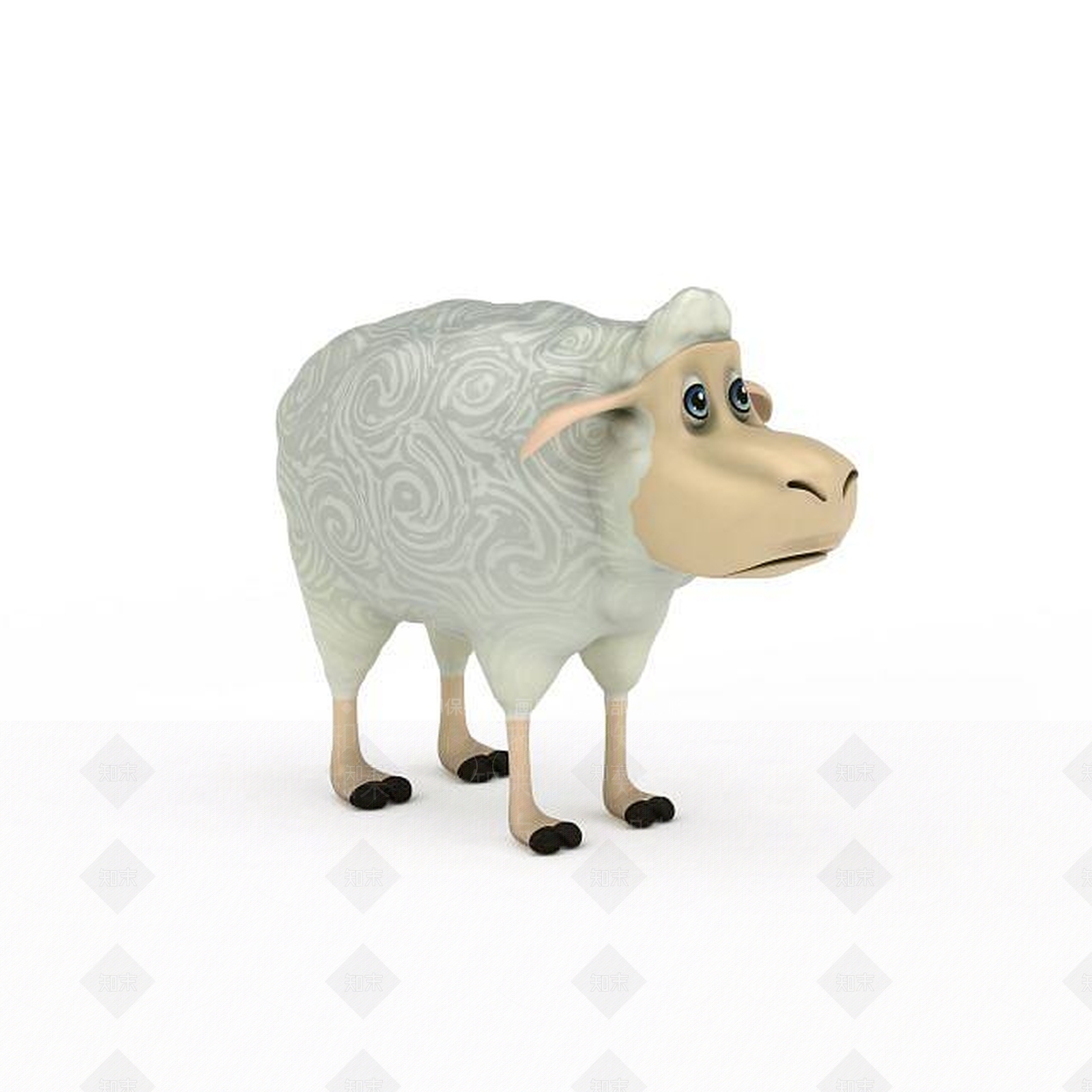 现代羊驼玩具3D模型下载【ID:1196912692】