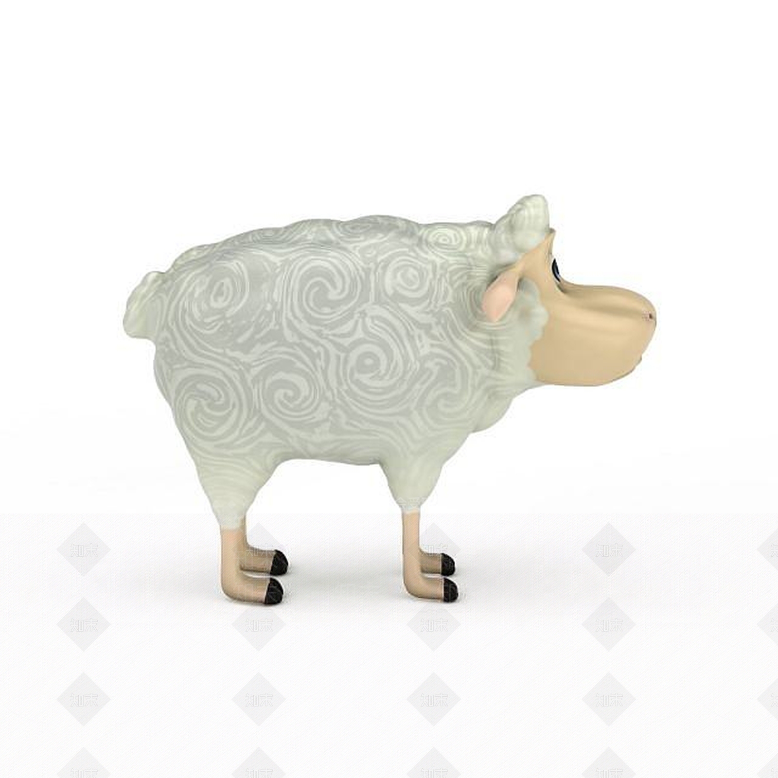 现代羊驼玩具3D模型下载【ID:1196912692】