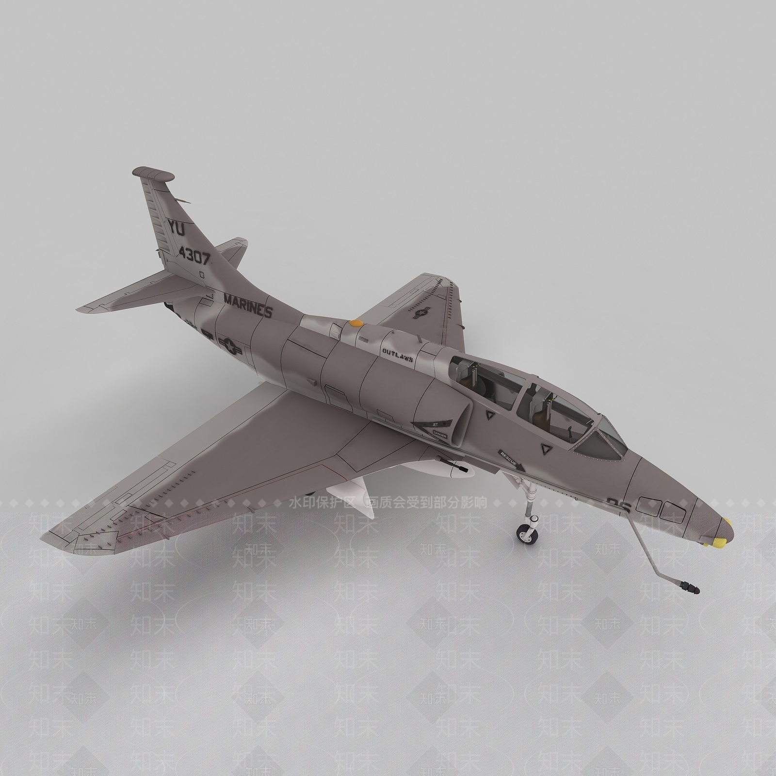 现代SKYHAWK攻击机3D模型下载【ID:1196914068】