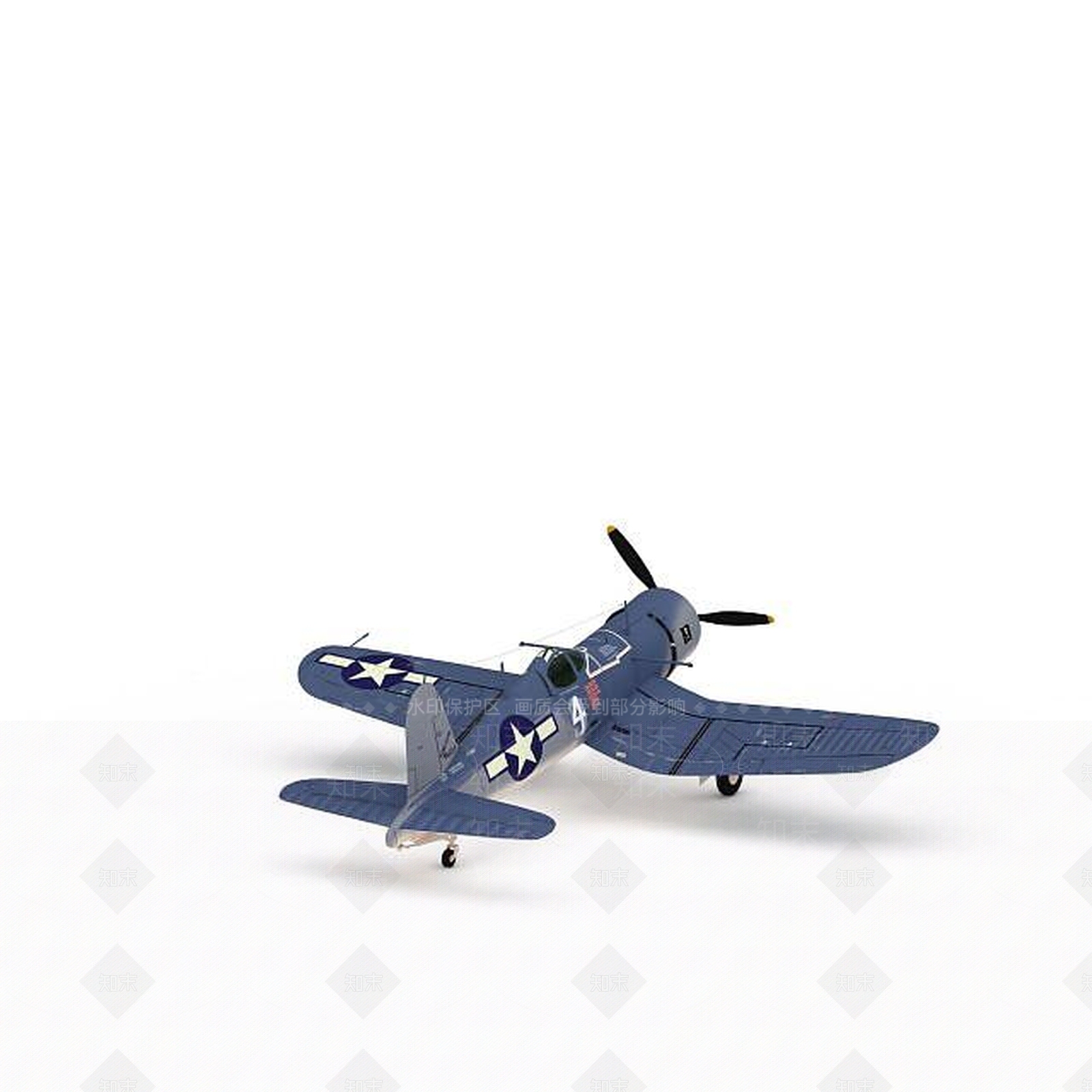 现代二战单翼战斗机3D模型下载【ID:1196914276】