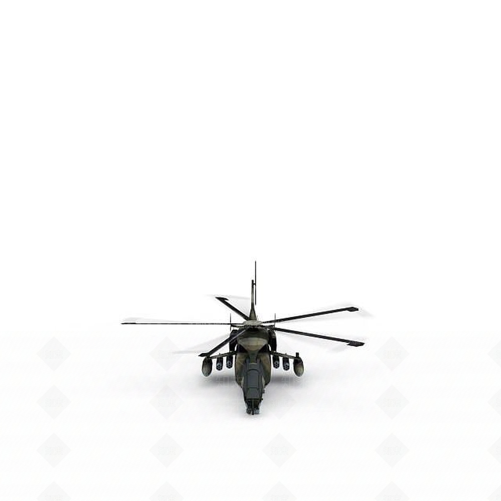 现代黑鹰直升机3D模型下载【ID:1196914209】