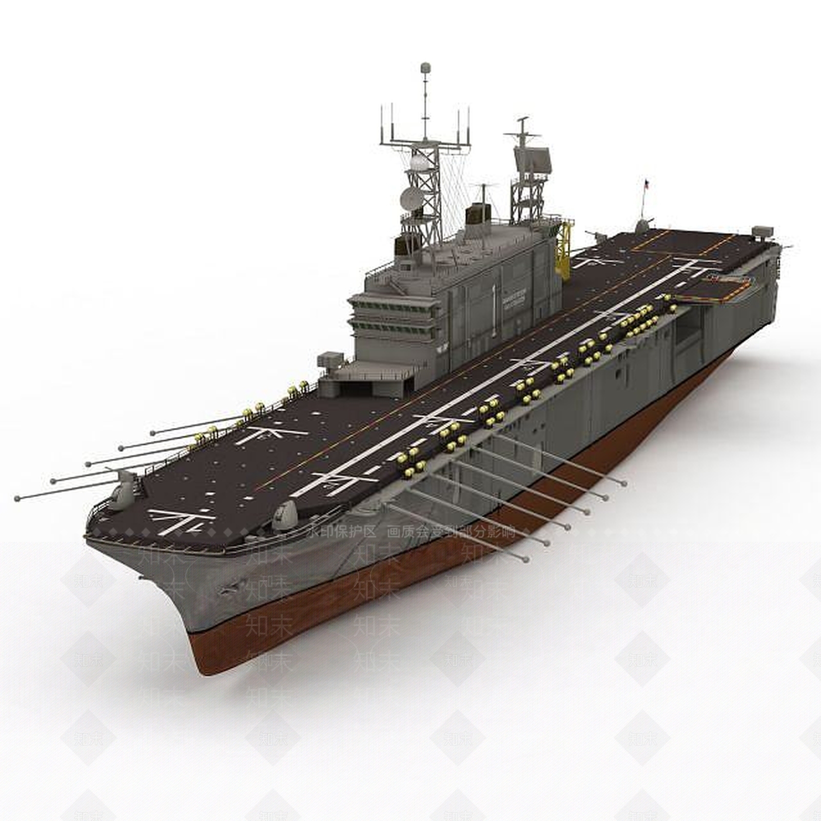 现代TARAWA航空母舰3D模型下载【ID:1196914393】