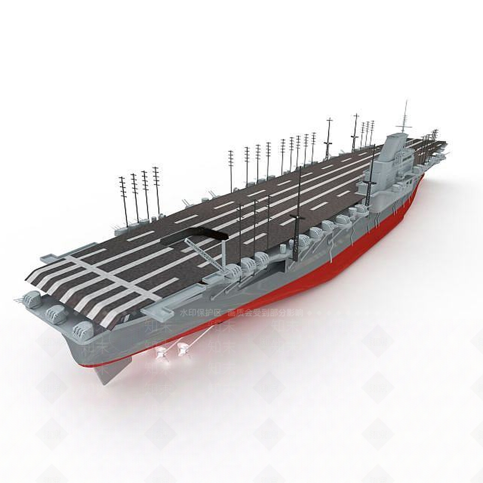 现代SHINANO航空母舰3D模型下载【ID:1196914366】