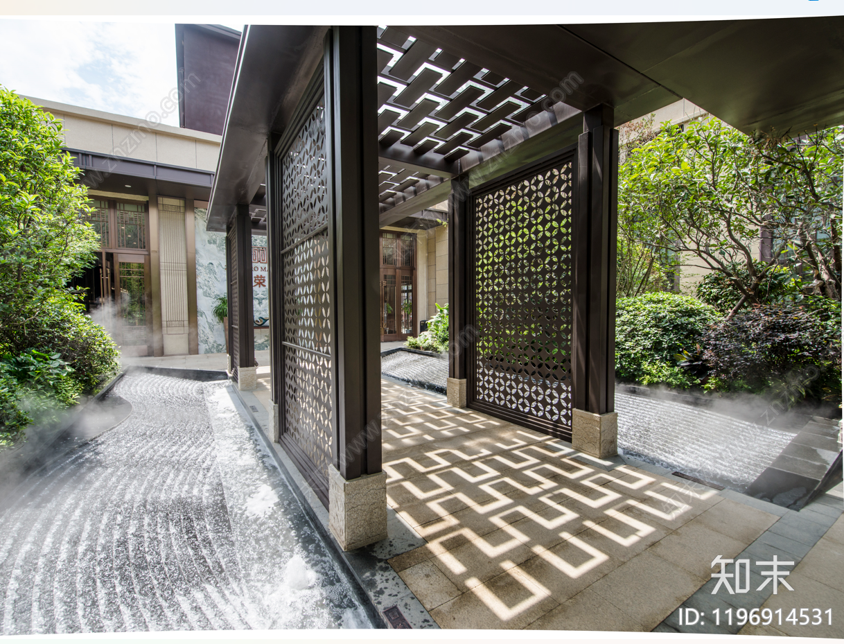 现代廊架施工图下载【ID:1196914531】