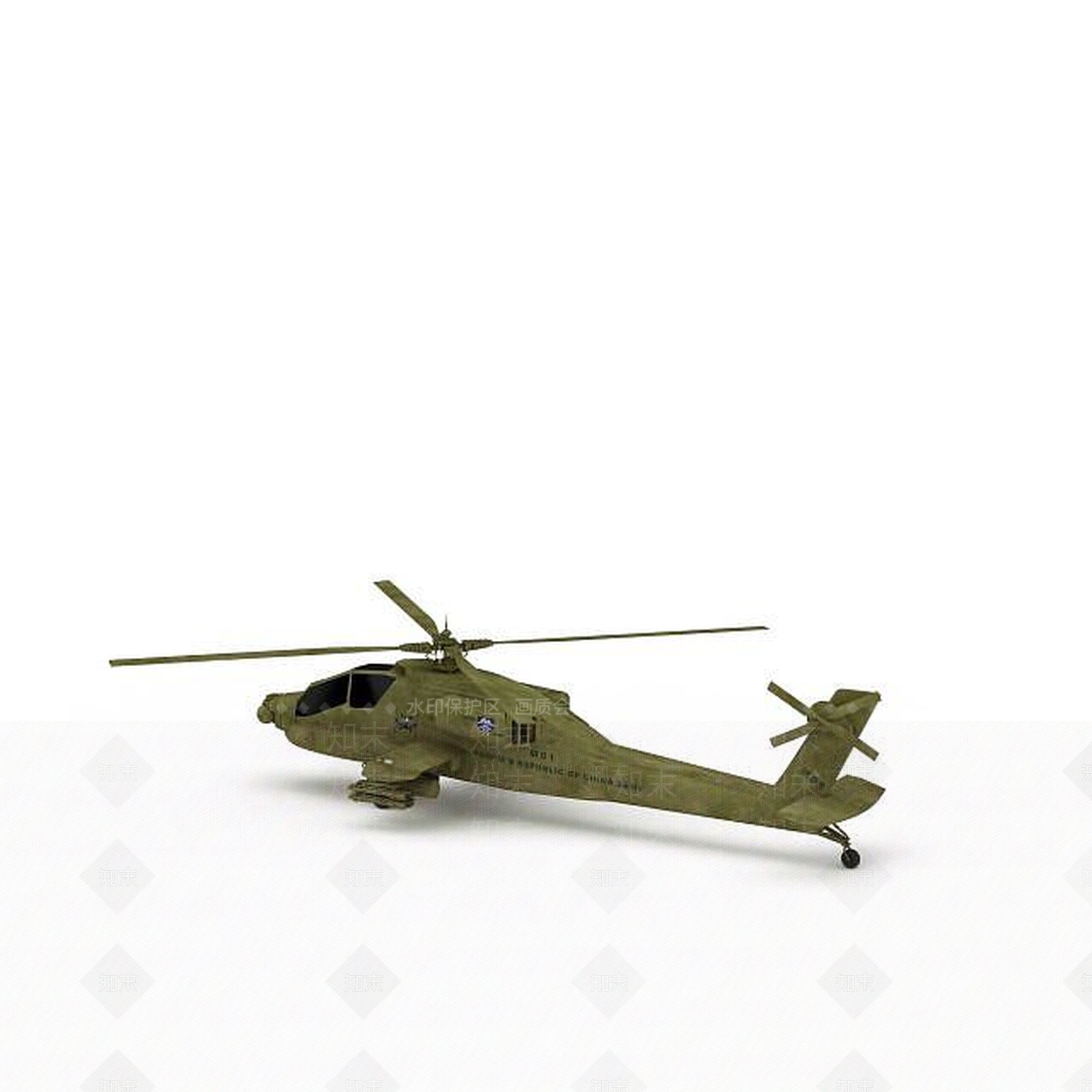现代阿帕奇直升机3D模型下载【ID:1196914443】