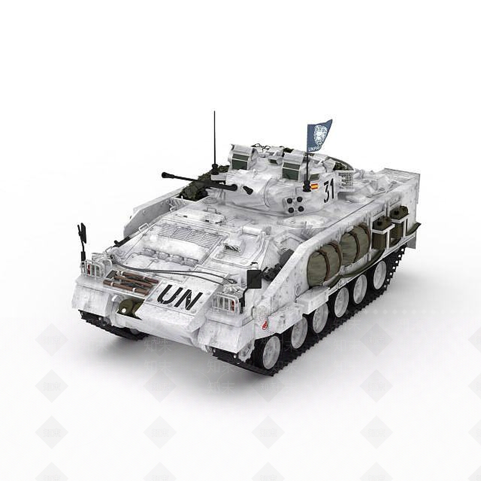 现代防爆坦克3D模型下载【ID:1196915443】