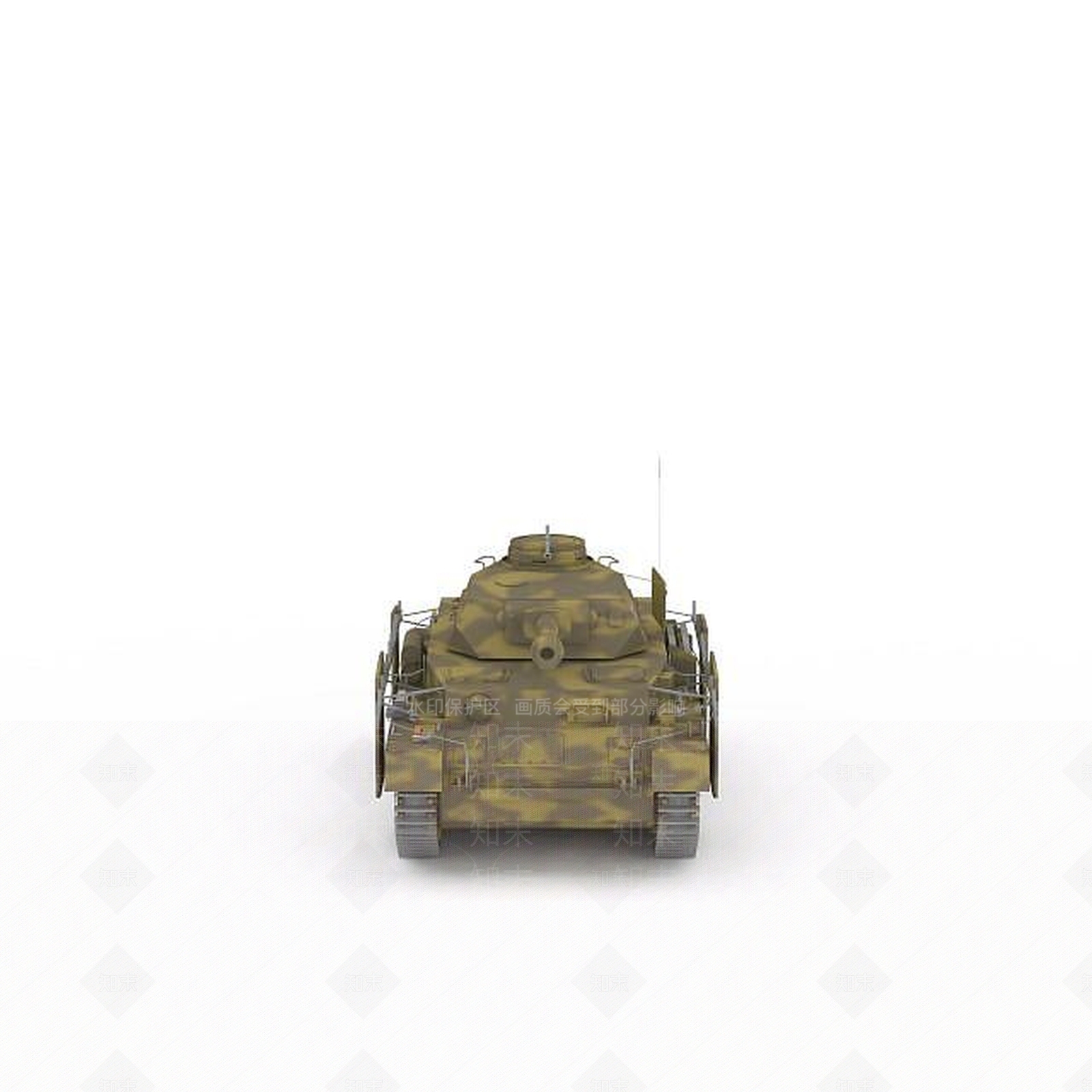现代德国4号坦克3D模型下载【ID:1196915489】