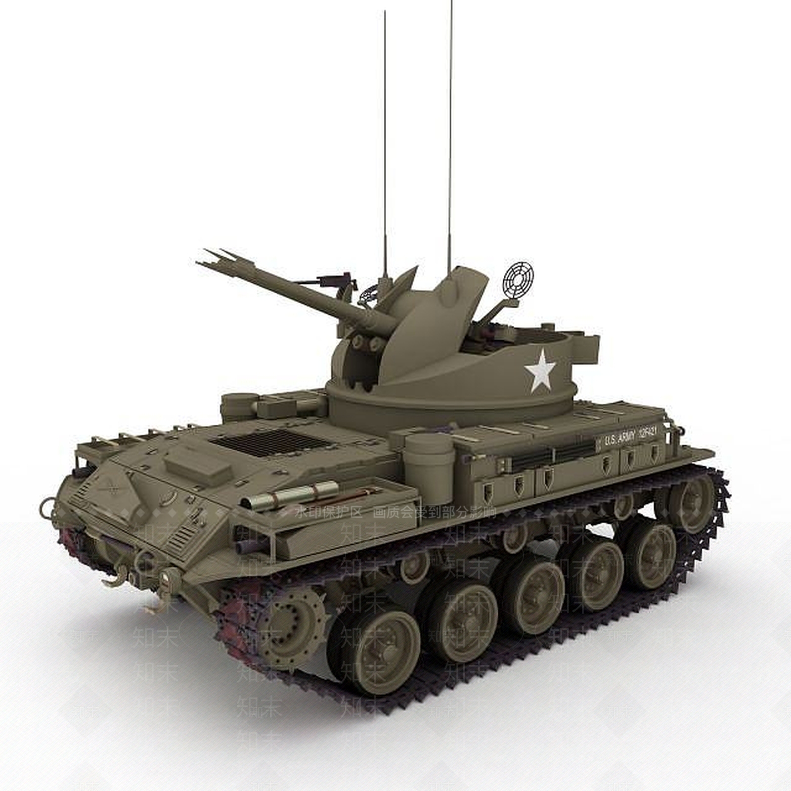 现代德国蟋蟀自行火炮3D模型下载【ID:1196915543】